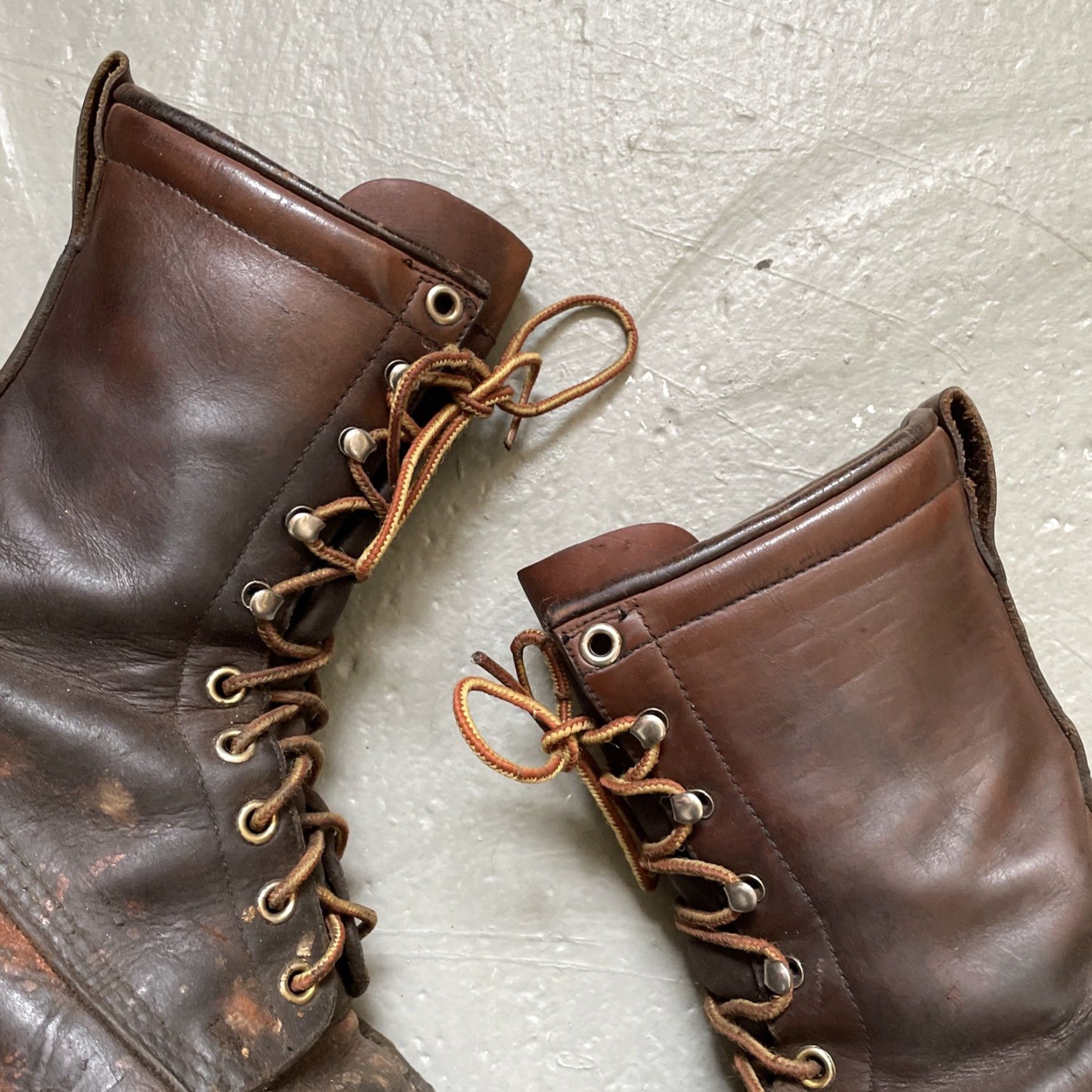 Vintage VINTAGE Red Wing Irish Setter Moc Toe Work Boots Shirt Mens 6.5 Brown USA 70s 80s Workwear Leather Moc Toe Red Wing Shoes Size US 7 / EU 40 - 7 Thumbnail