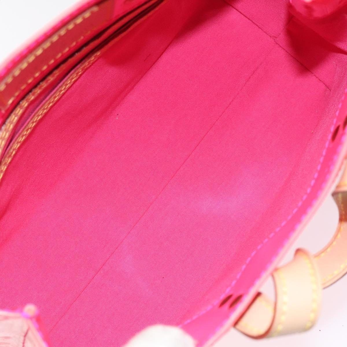 Louis Vuitton Louis Vuitton Monogram Vernis Fluo Reade PM Handbag Red Size ONE SIZE - 6 Thumbnail