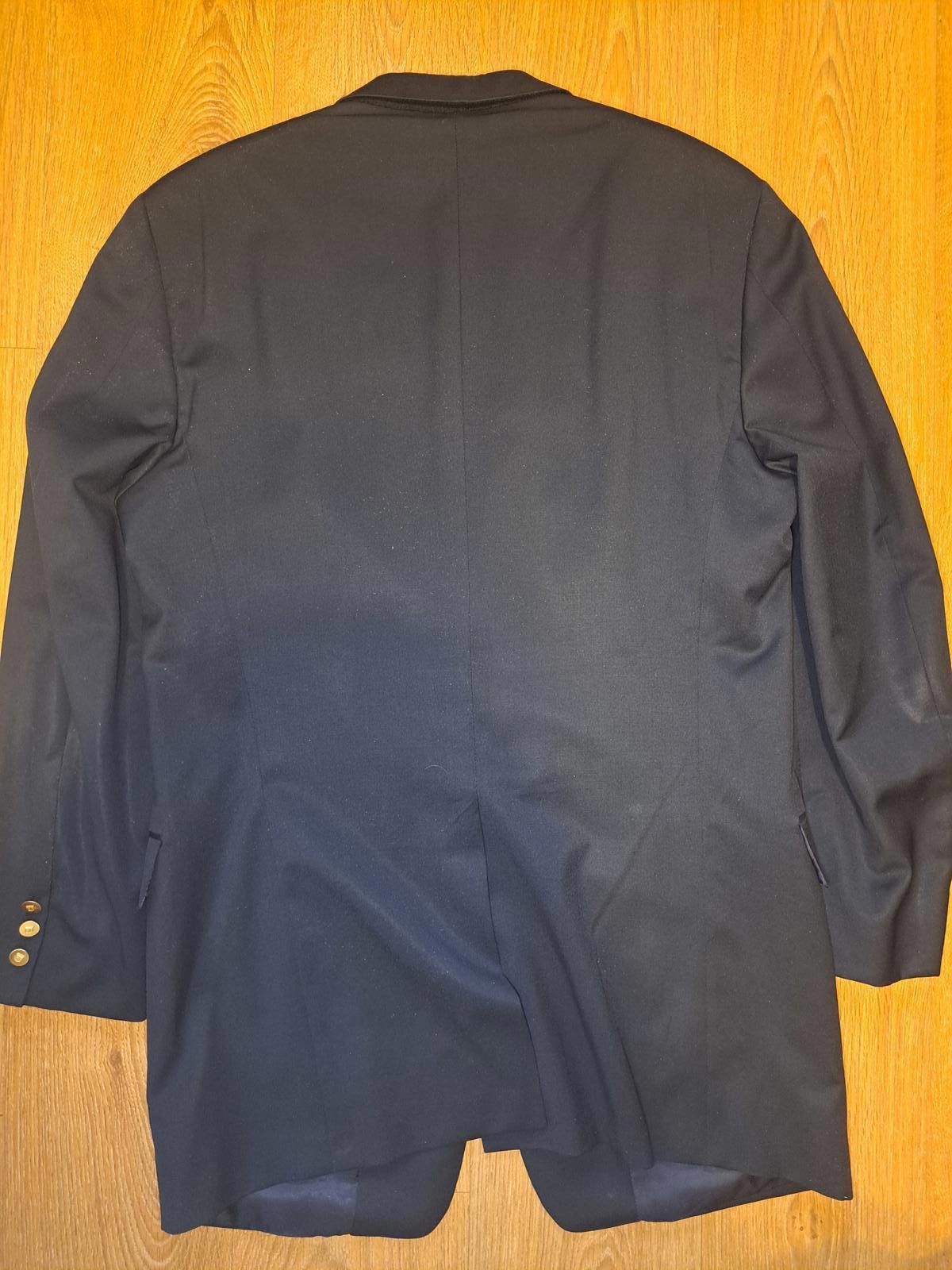 Hickey Freeman Hickey Freeman Blazer Mens 46L Black Gold Buttons Cashmere Size 46L - 9 Thumbnail