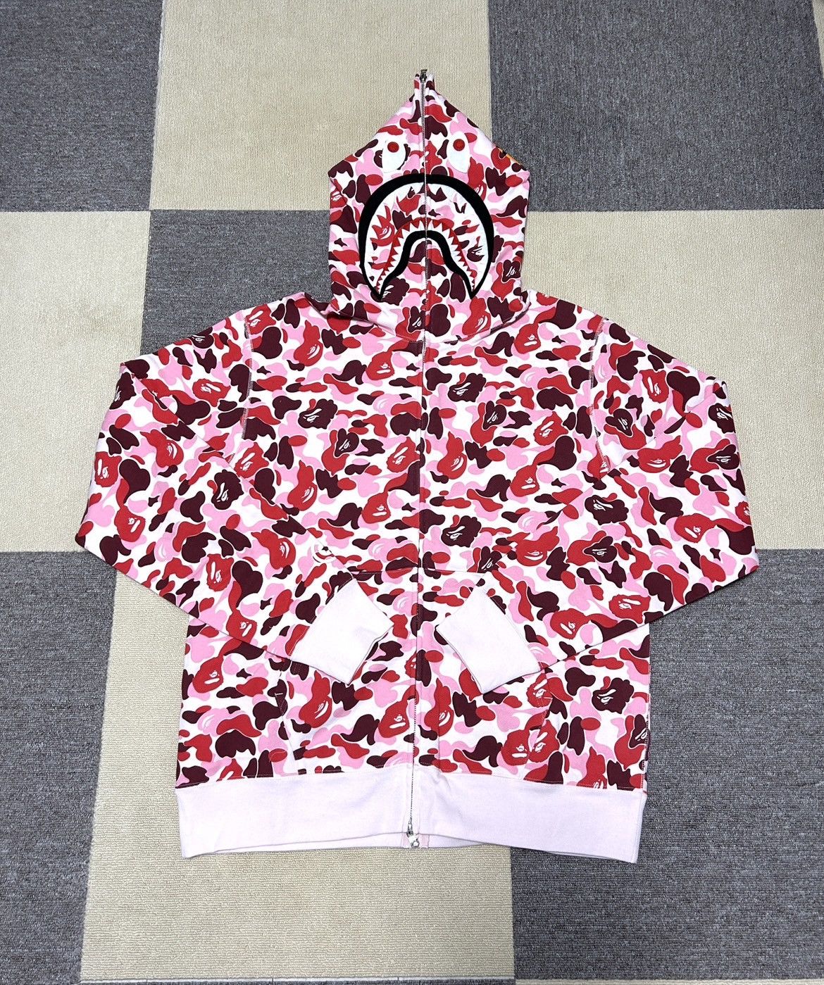 Bape Hiroshima Limited Color Camo Shark Zip Hoodie