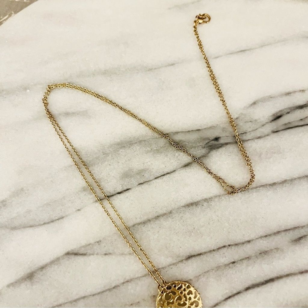 Jewelry Green Aventurine Gemstone Pendant Necklace Gold Toned Boho Size ONE SIZE - 3 Thumbnail
