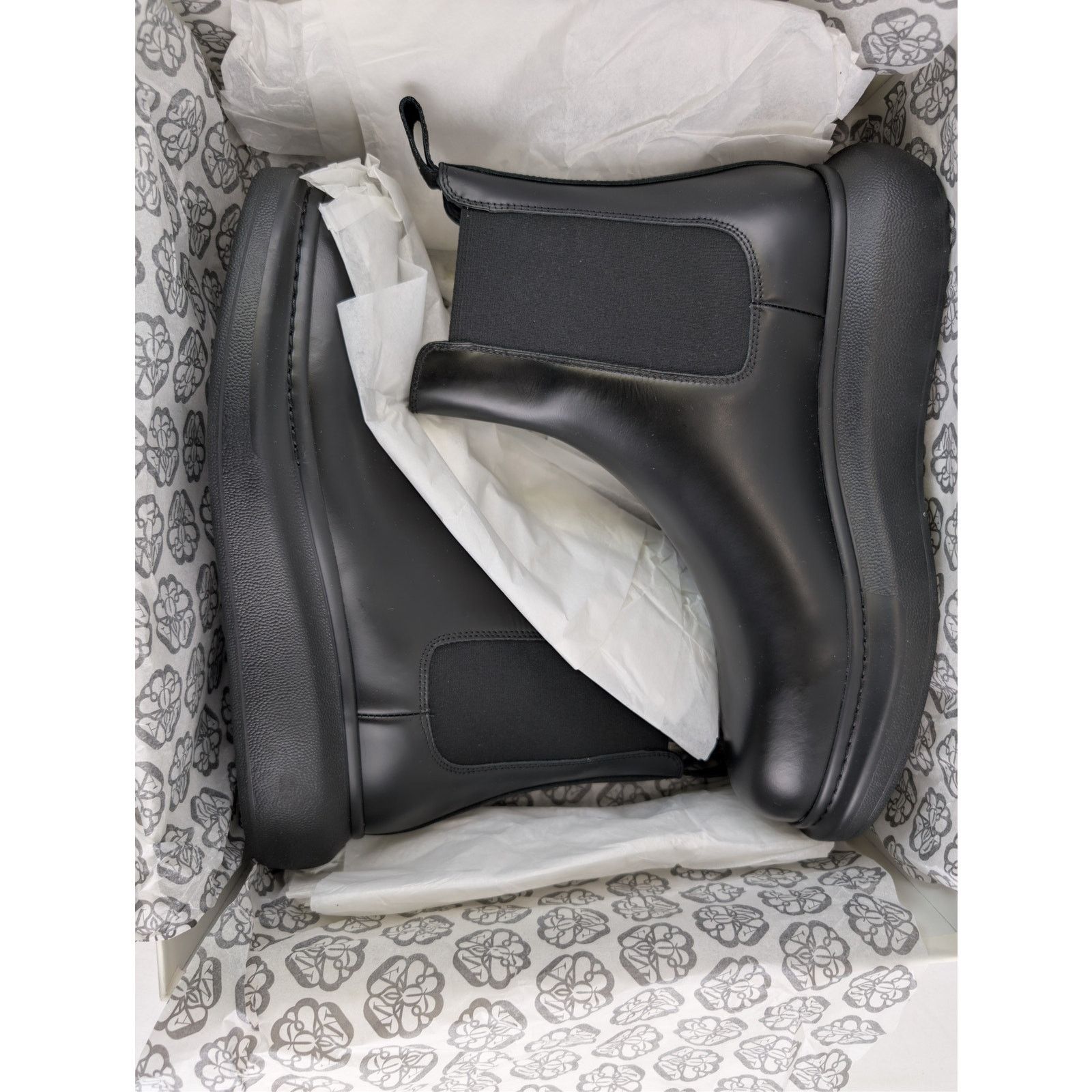Alexander McQueen o1rshd1 New Liquid Spazzolat Boots in Black 42 Size US 9 / EU 42 - 18 Thumbnail