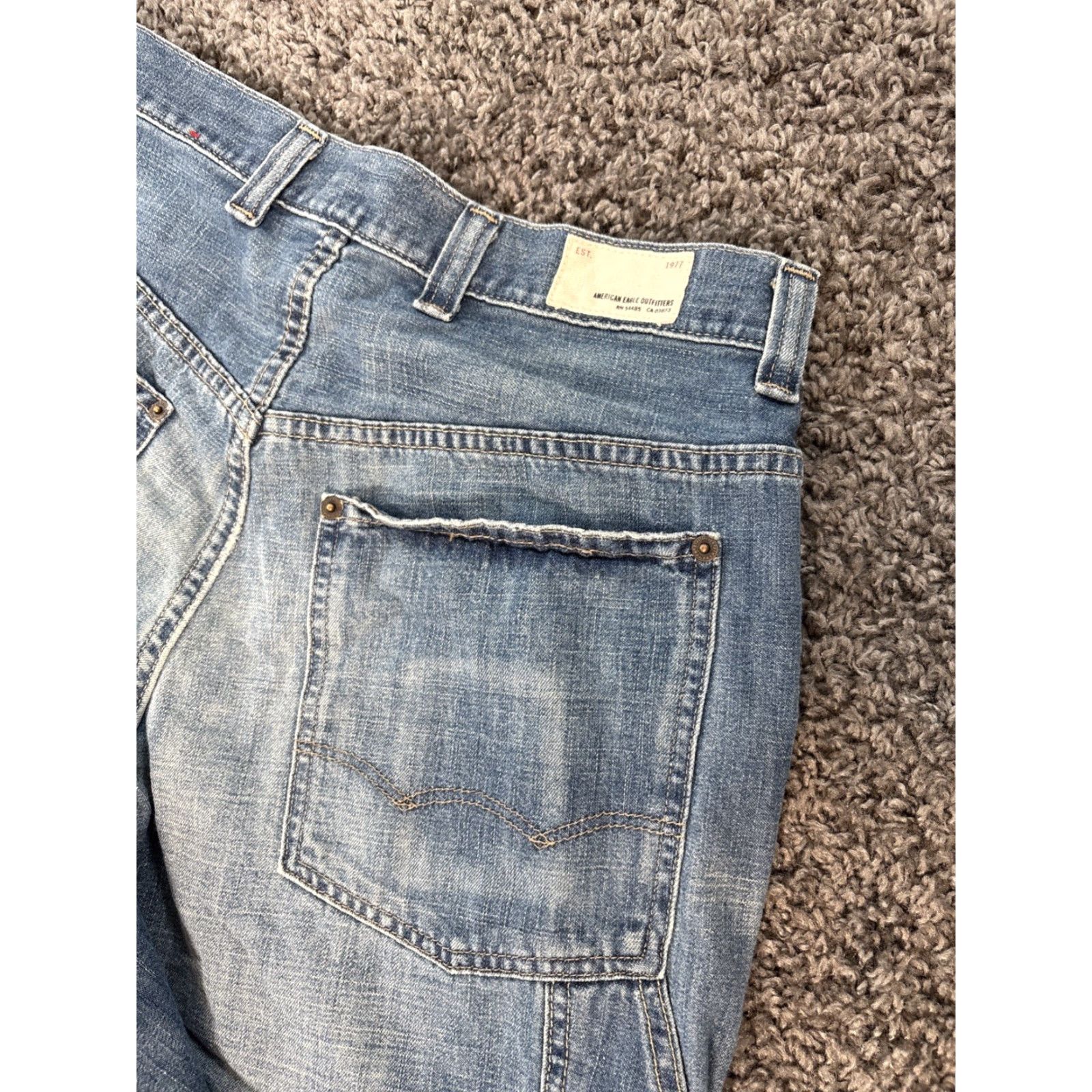 American Eagle Outfitters VINTAGE American Eagle Carpenter Jeans Mens 30x30 Baggy Skater Workwear Y2K Size US 30 / EU 46 - 5 Thumbnail