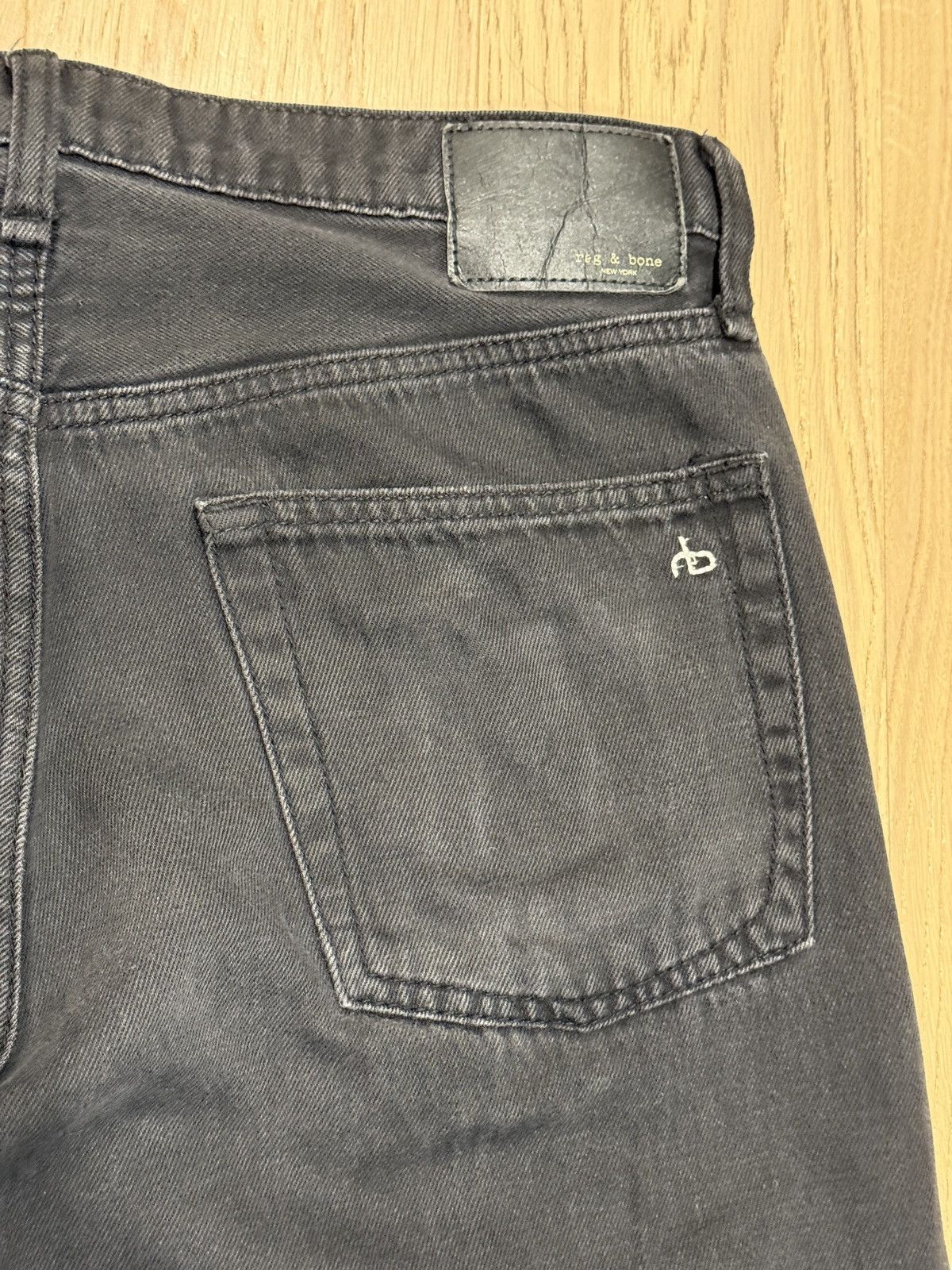 Rag & Bone Rag + Bone Sophie Ultra Wide Jeans in Black Size US 31 - 10 Thumbnail