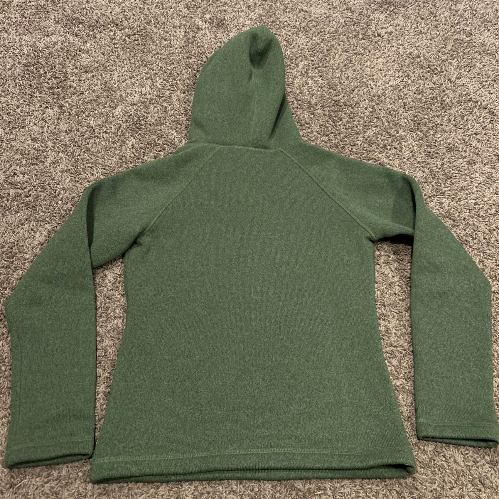 Vintage Koppen Womens Small Hoodie Pullover Fleece Green Marbled Sherpa Pocket Hooded Casual Cozy Vintage No Size S / US 4 / IT 40 - 3 Thumbnail