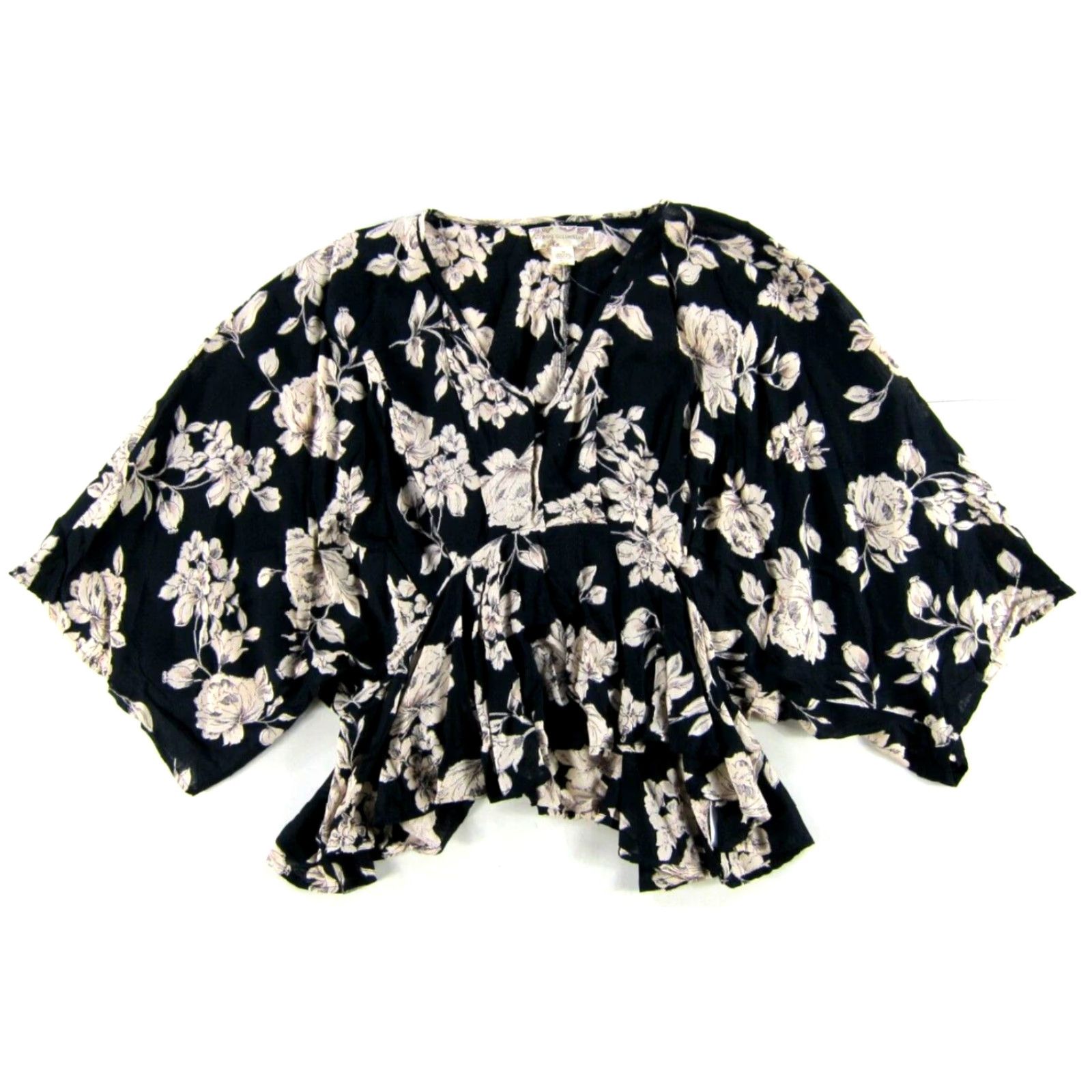 Vintage VINTAGE NWT B.O.G Collective Floral Blue Pink V-Neck Smock Peasant Blouse XS Size XS / US 0-2 / IT 36-38 - 5 Thumbnail