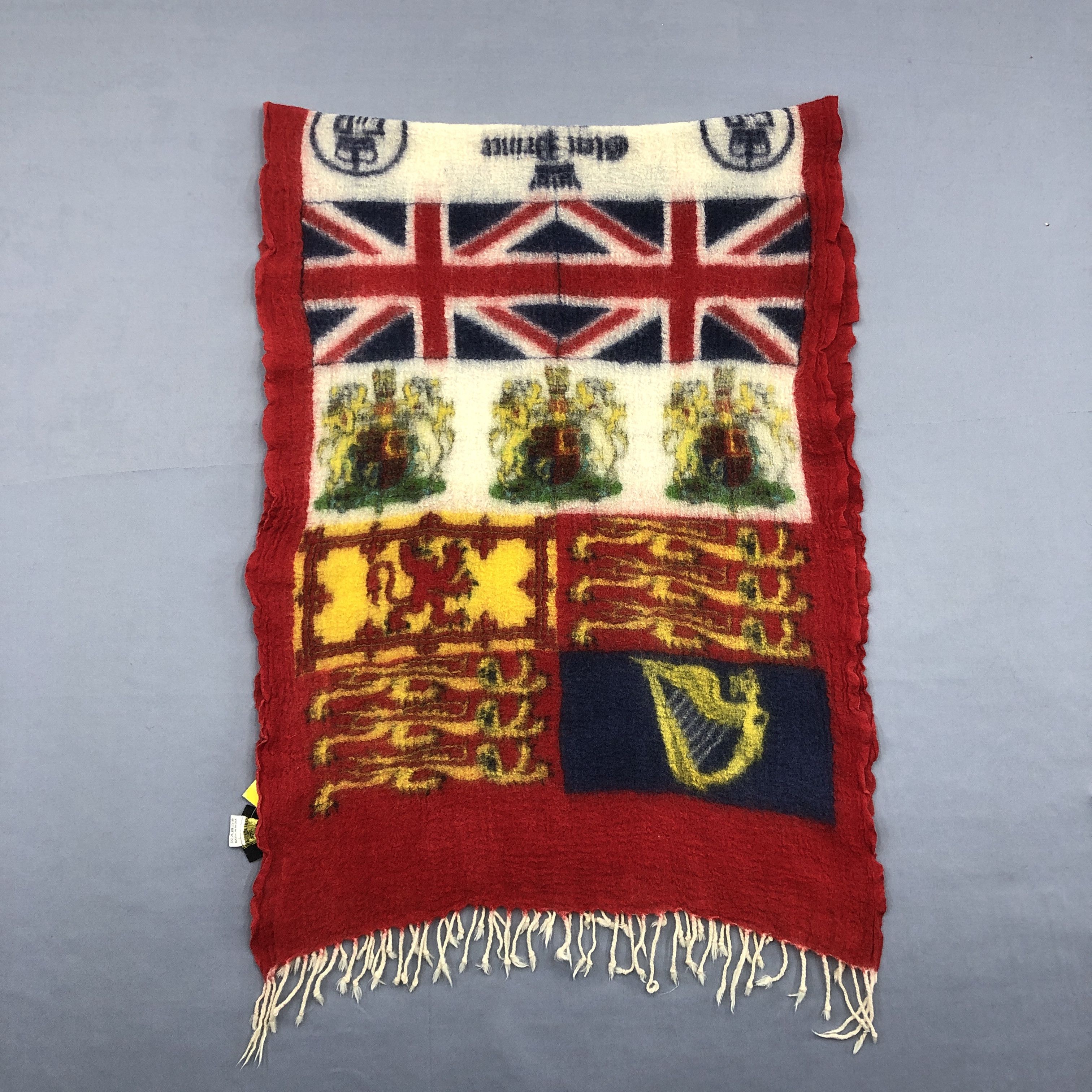 Designer × Vintage Vintage Glen Prince Scarf British Flag Motif Wool Scarves. Size ONE SIZE - 2 Thumbnail