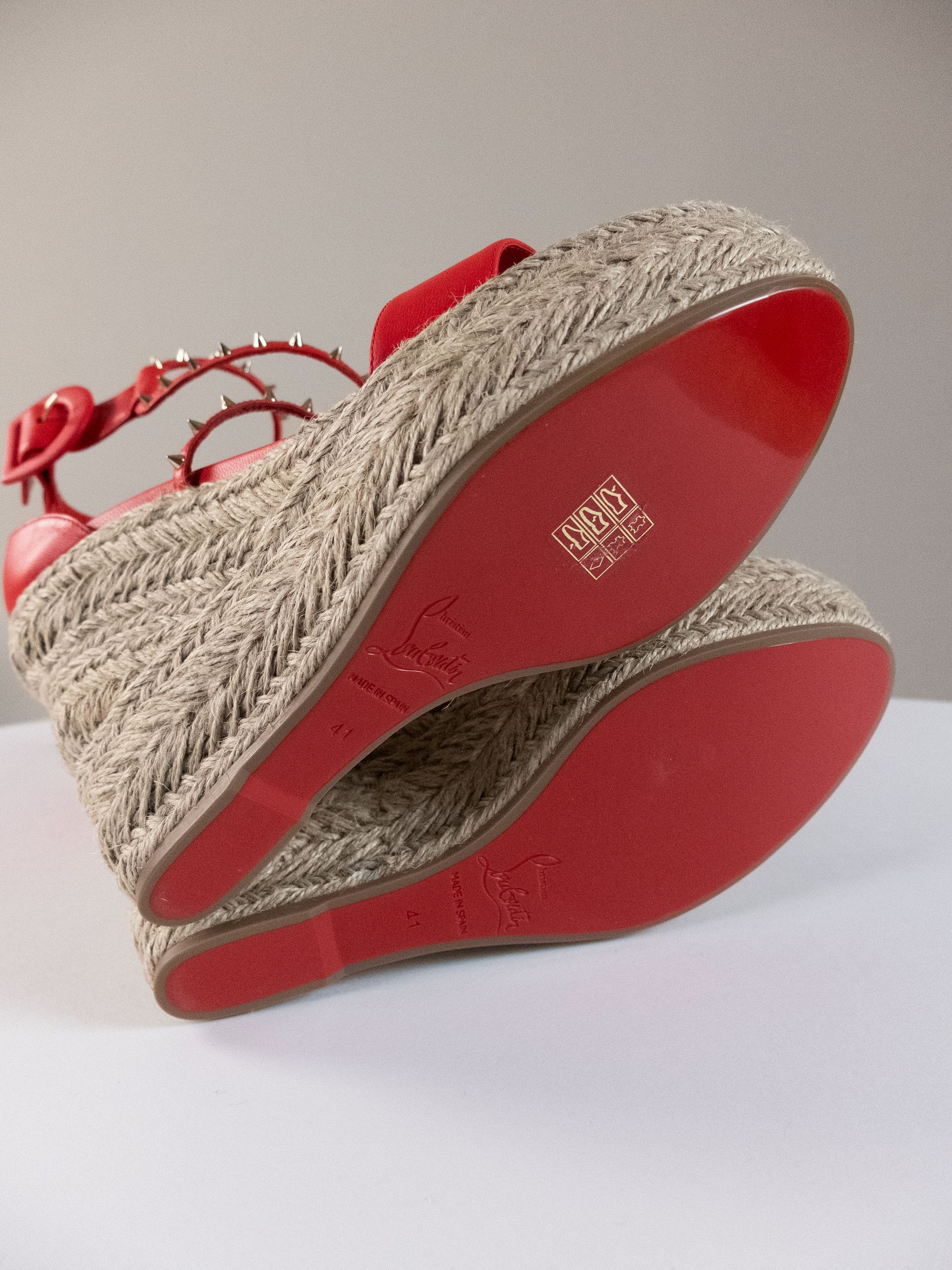 Espadrilles Chocazeppa Studded Wedge Christian Louboutin