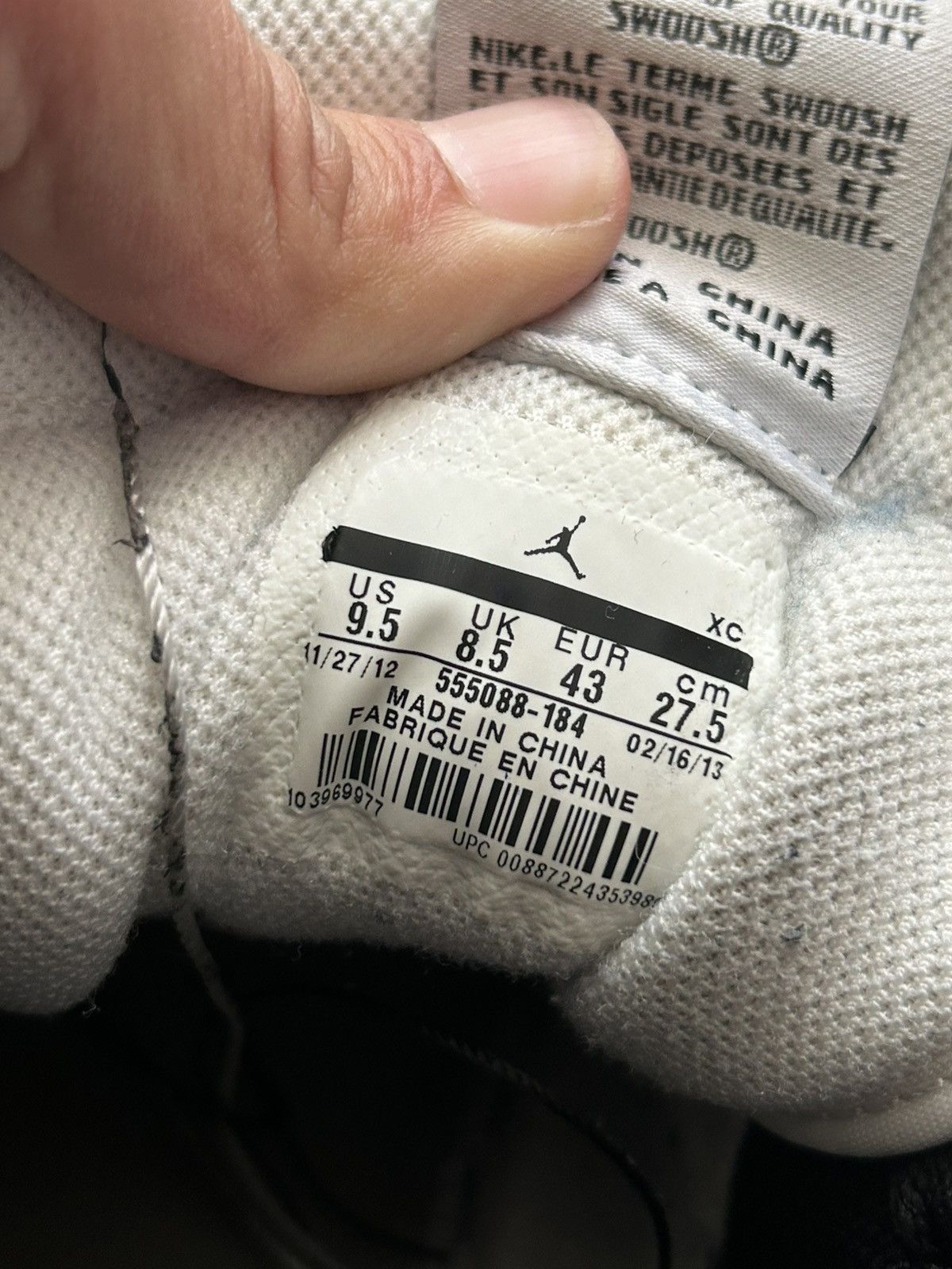 Jordan Brand 2013 Jordan 1 Black toe Size US 9.5 / EU 42-43 - 6 Thumbnail