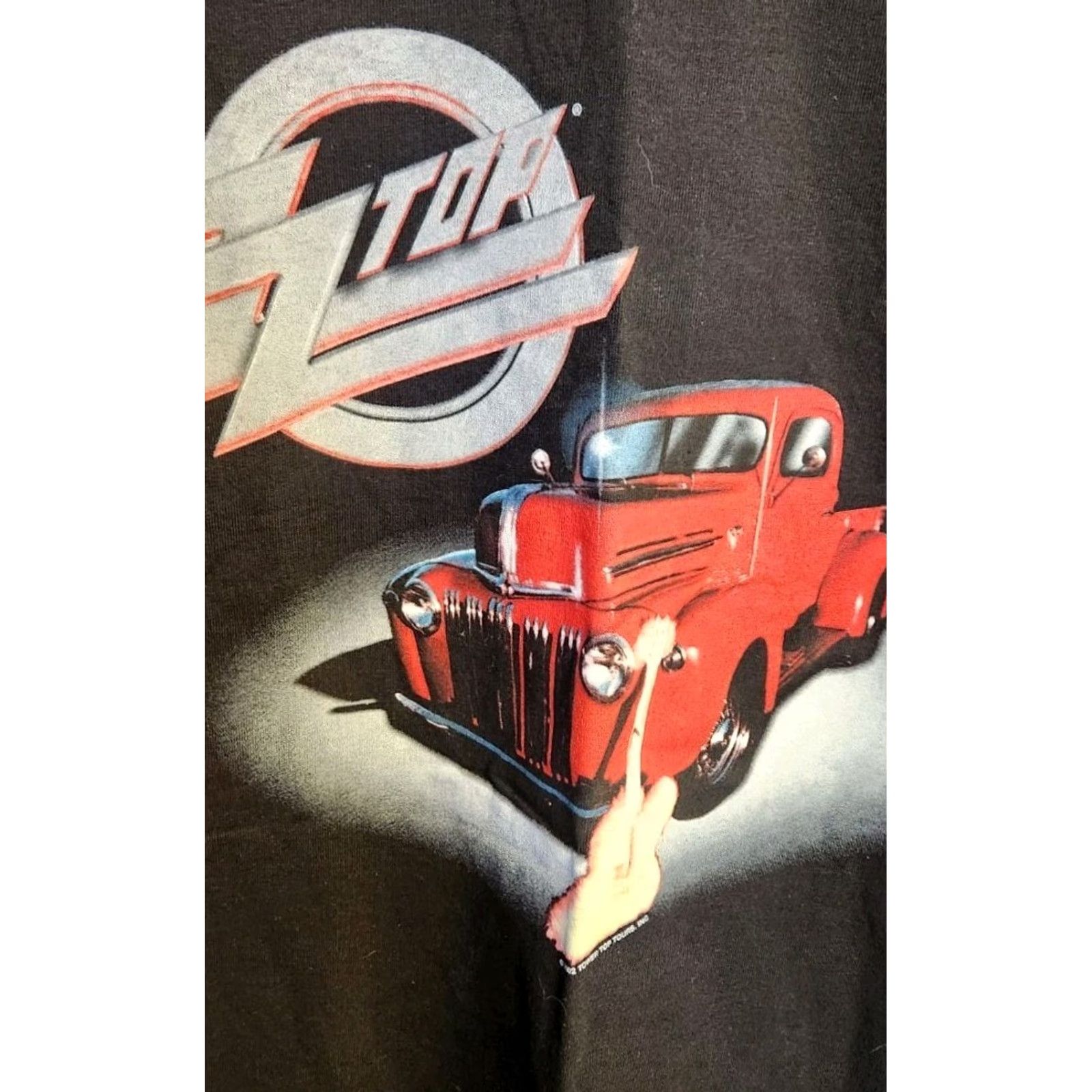Vintage ZZ TOP Band T Shirt Men’s L Large Vintage Double-Sided 90s Graphic Print Black Cotton Short Sleeve Crew Neck Tennessee River Mens Shirt Size US L / EU 52-54 / 3 - 6 Thumbnail
