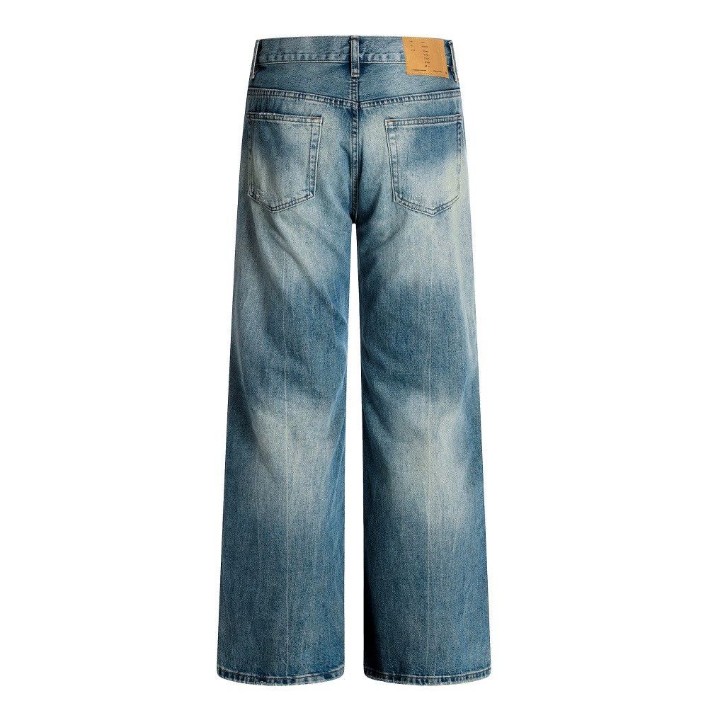 Jean American retro ripped distressed punk washed gradient jeans Size US 32 / EU 48 - 2 Thumbnail