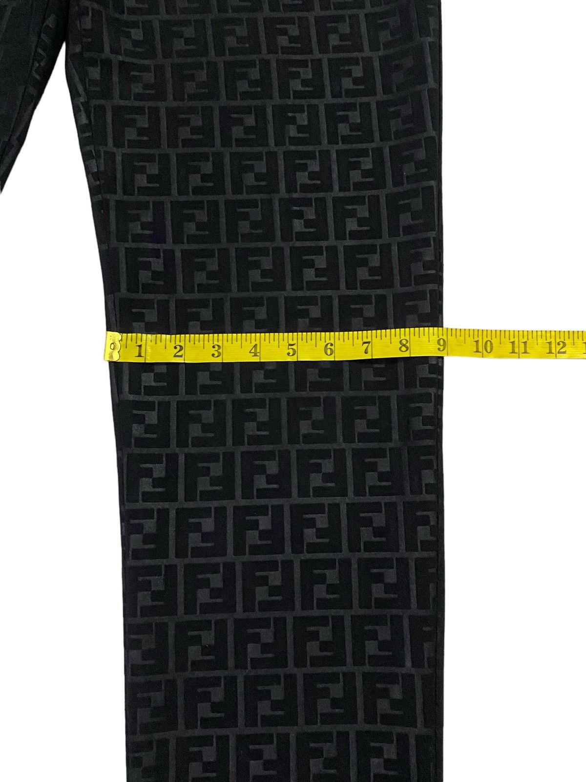 Fendi Vintage Fendi Zucca Monogram Stretch Black Pants Size US 29 - 9 Thumbnail