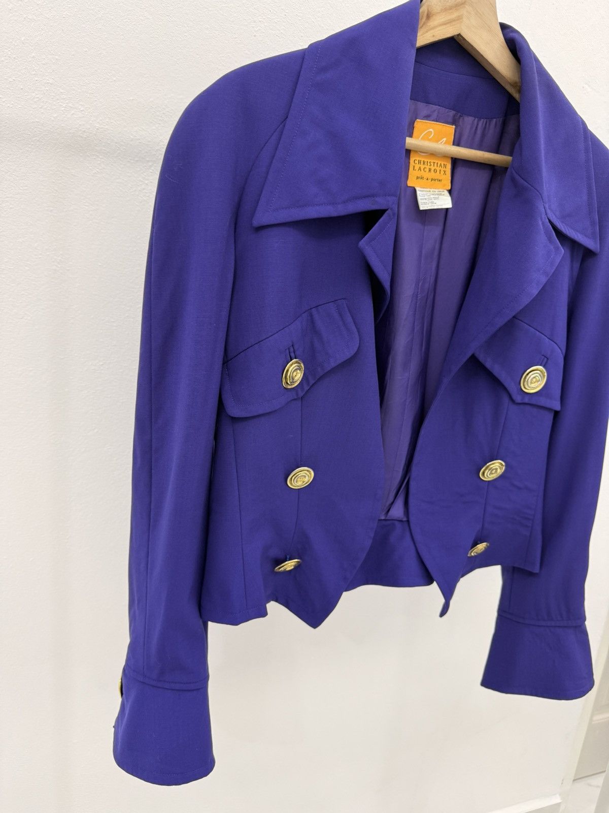 Christian Lacroix Christian Lacroix ButtonLess Cropped Jacket Extra Longsleeve Size L / US 10 / IT 46 - 3 Thumbnail