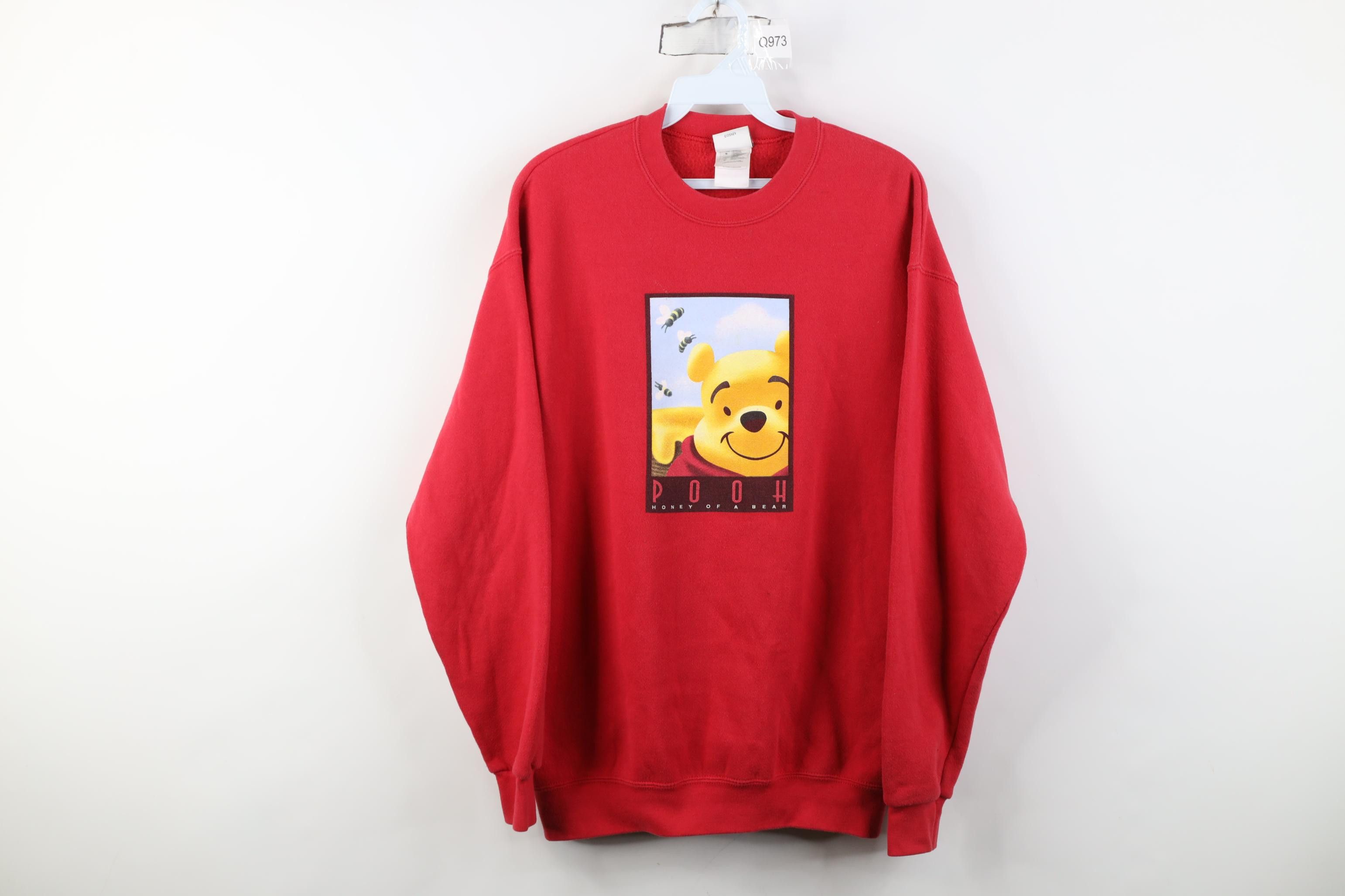 Disney Vintage 90s Disney Winnie the Pooh Crewneck Sweatshirt Red Size M / US 6-8 / IT 42-44 - 1 Thumbnail