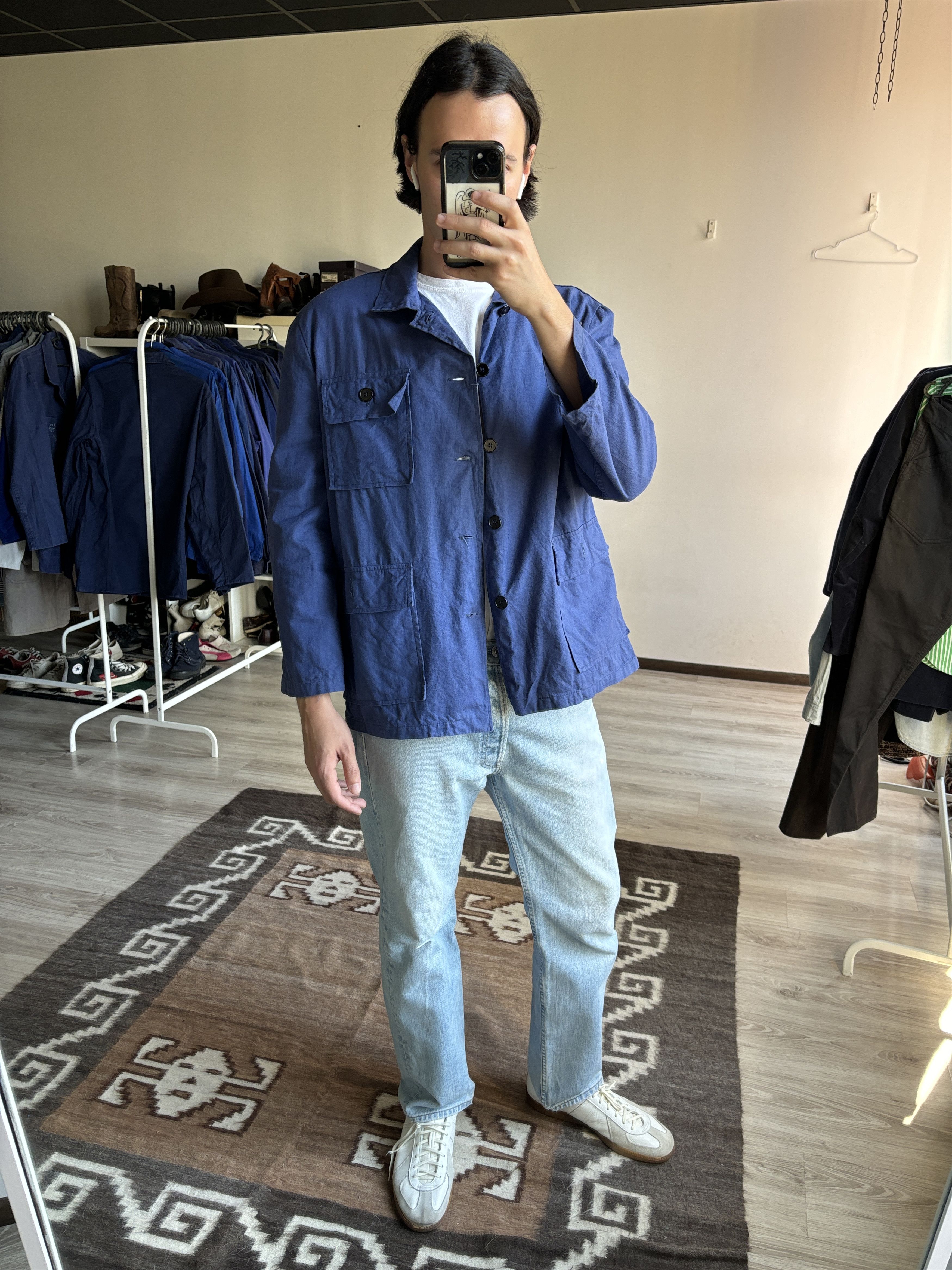 Vintage Vintage 80s French Workwear Chore Utility Jacket 7584ACK Size US L / EU 52-54 / 3 - 5 Thumbnail