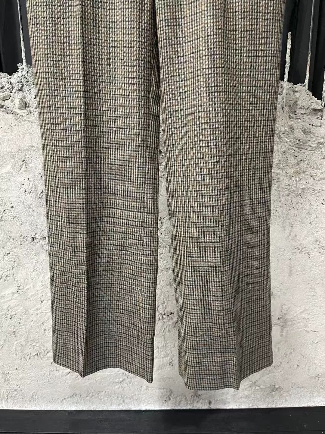 Celine Celine Brown Houndstooth Wool Trousers Size US 7 / EU 40 - 4 Thumbnail