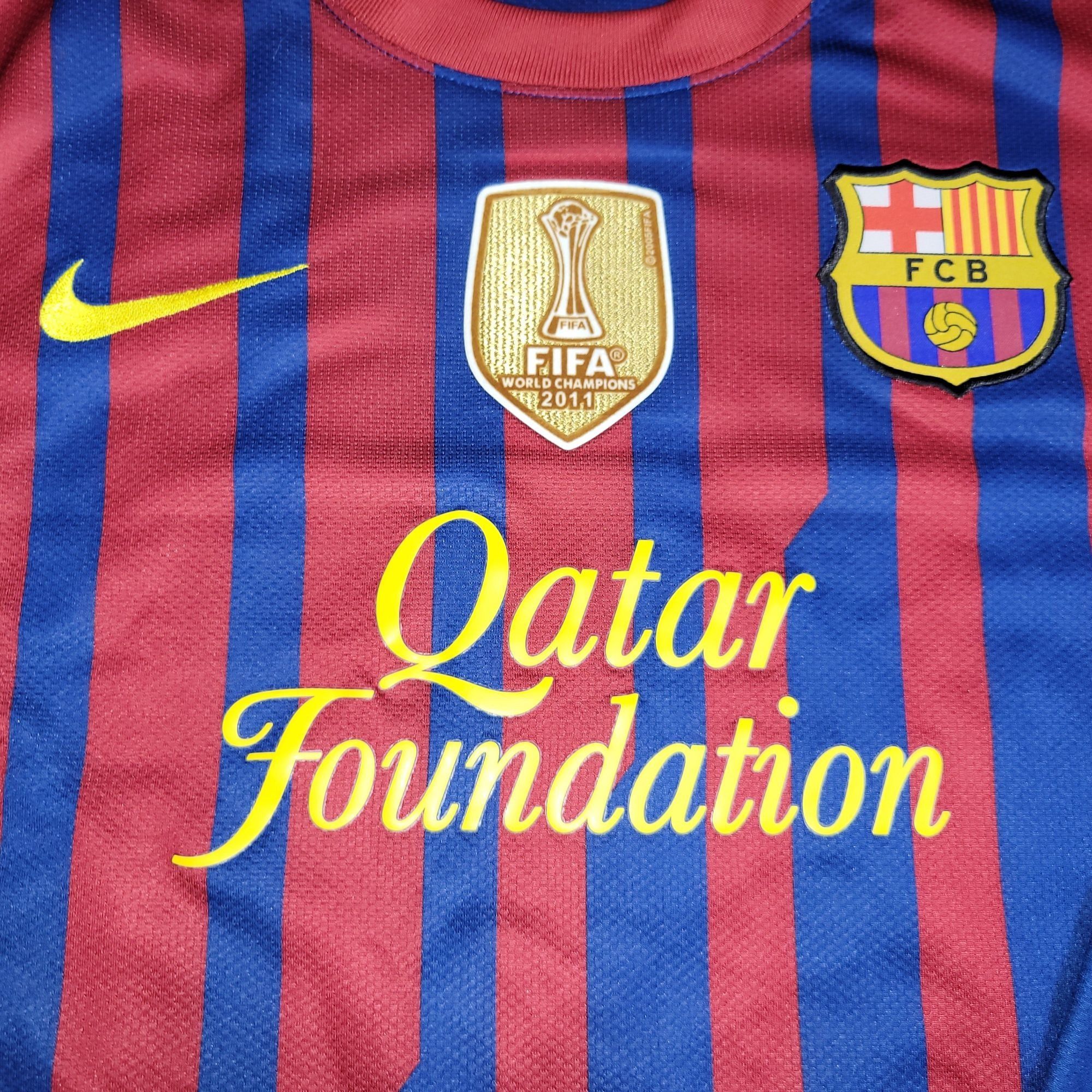 Nike Messi Barcelona 2011 2012 Long Sleeve Soccer Jersey Shirt M Size US M / EU 48-50 / 2 - 3 Thumbnail