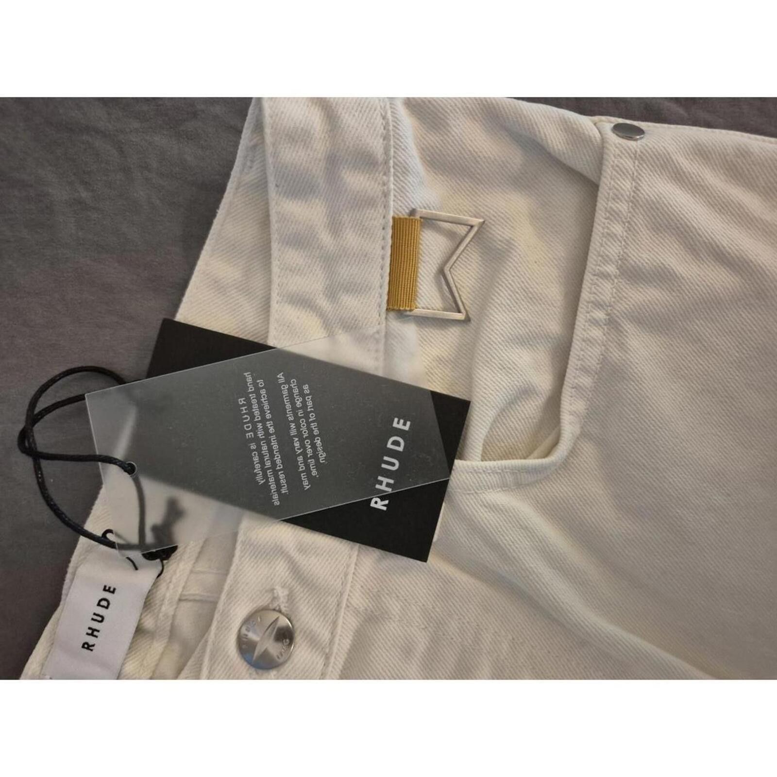 Rhude Rhude White Distressed Denim Jeans Size 29 Size US 29 - 3 Thumbnail