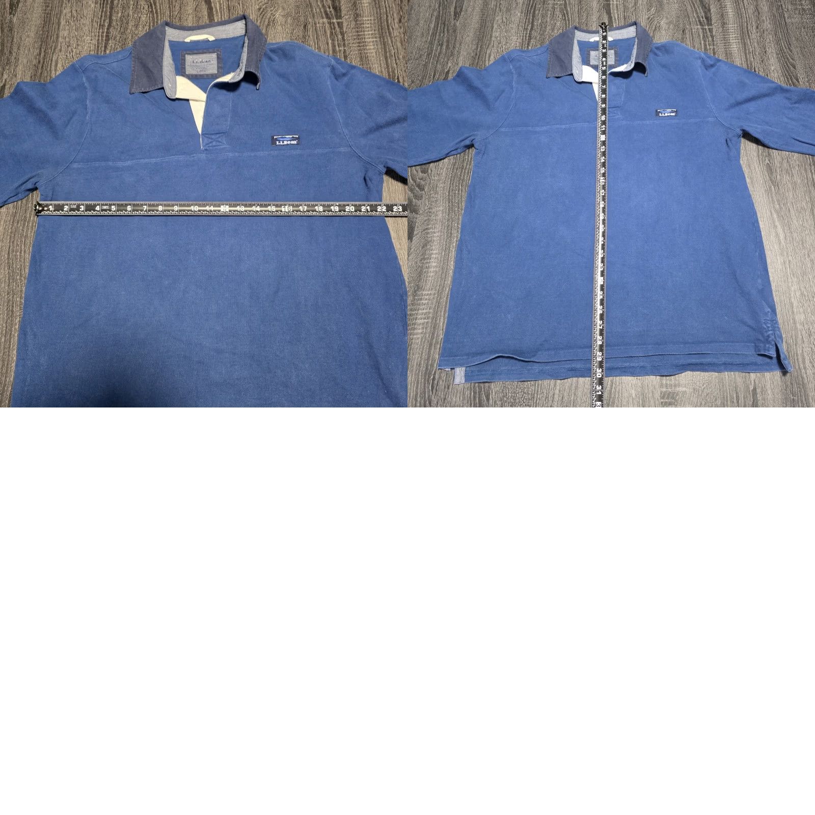 Vintage LL Bean Rugby Polo Shirt Mens Large Blue Long Sleeve Cotton Preppy Ivy Causal Size US L / EU 52-54 / 3 - 8 Thumbnail