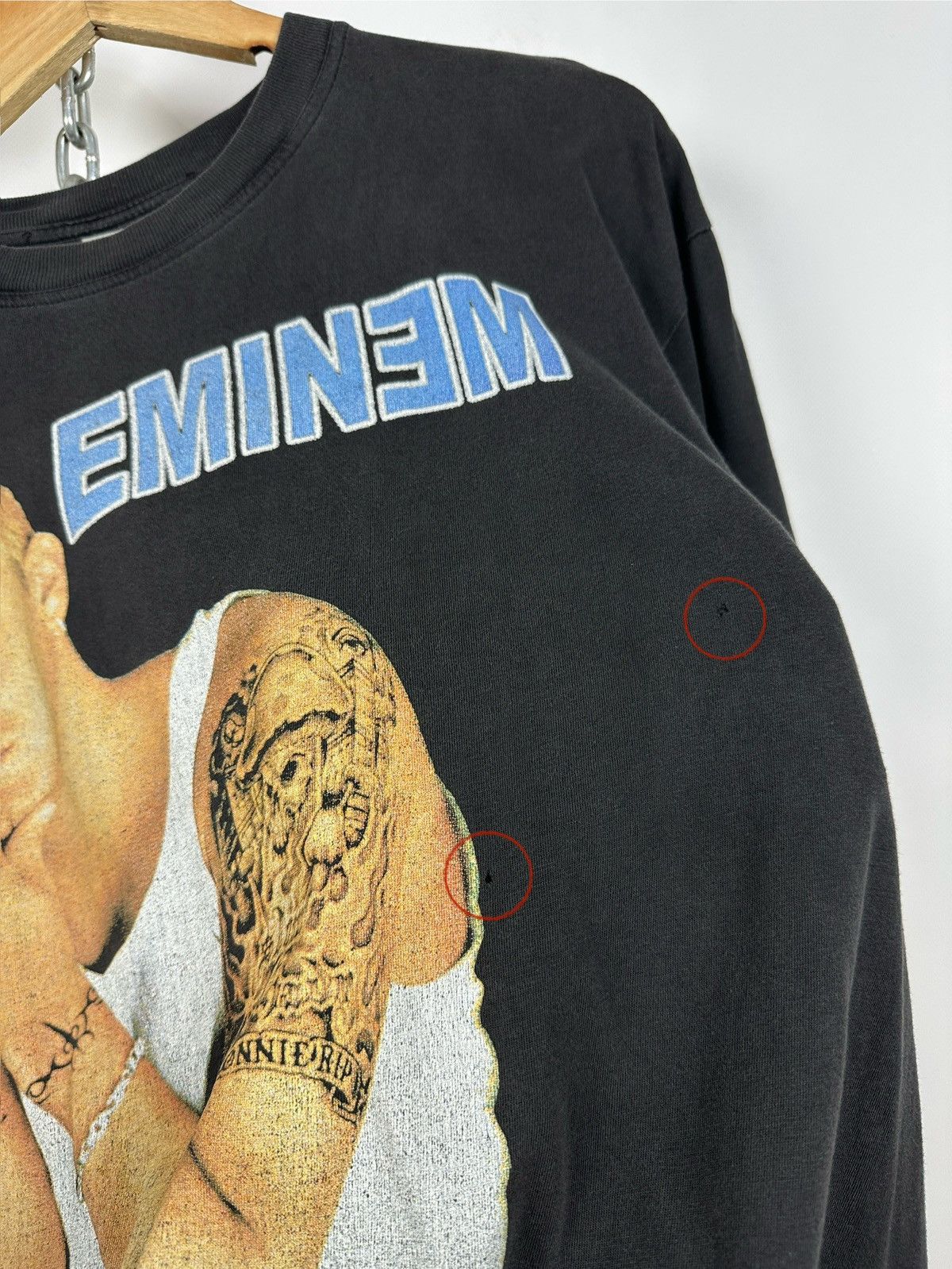 Band Tees 00s Vintage Eminem Graphic Print Rap Hip Hop Band T-Shirt Size US XL / EU 56 / 4 - 20 Thumbnail
