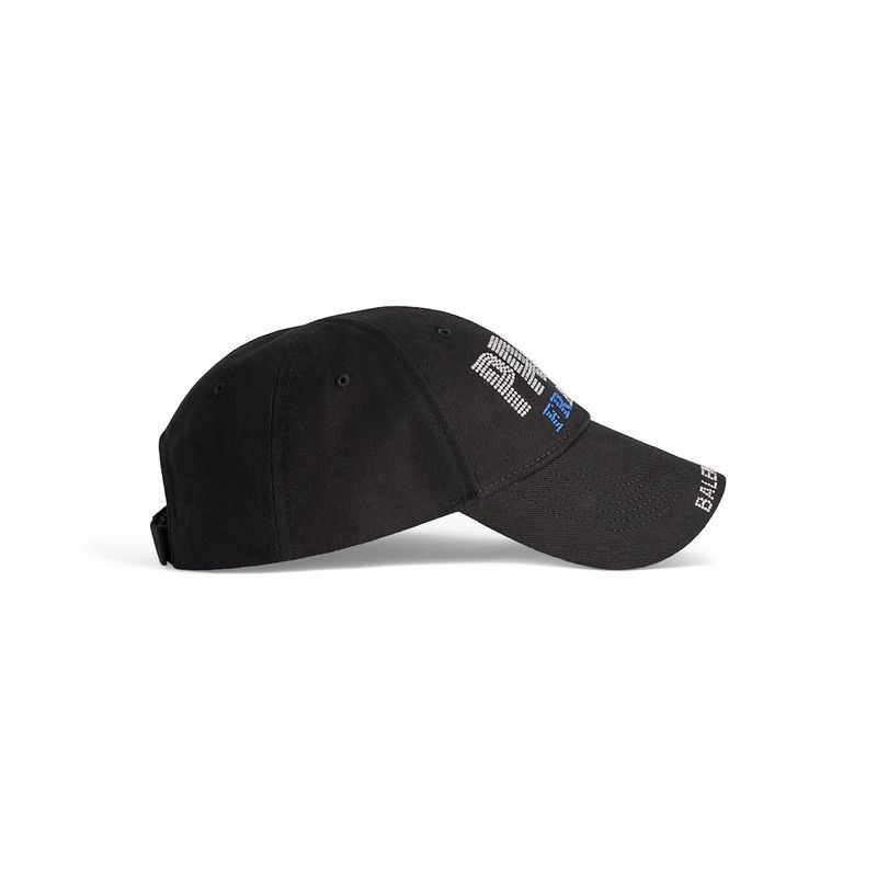 Balenciaga o1srvl11e0426 Size: OS / Paris Strass Hat / Cap in Black Size ONE SIZE - 4 Thumbnail