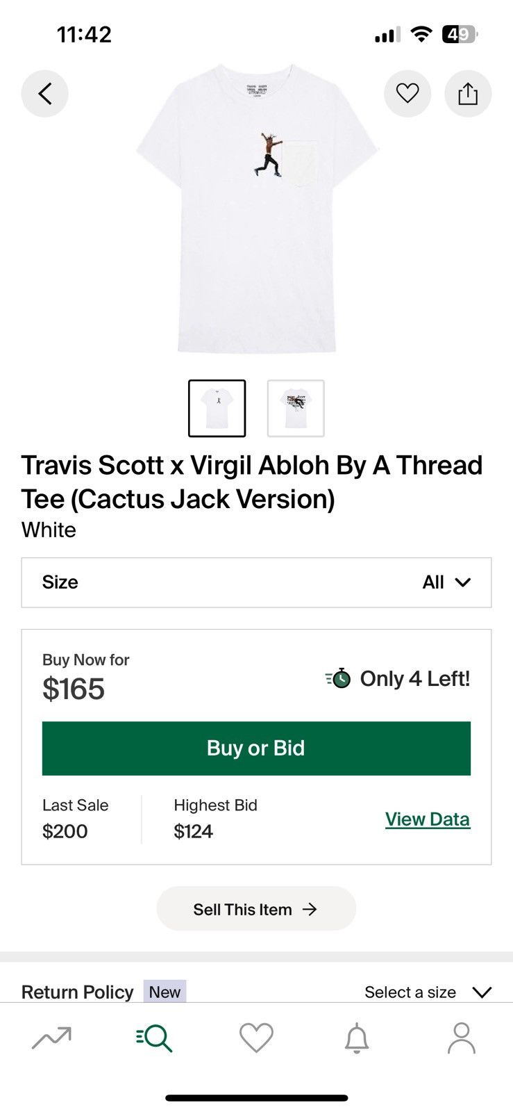 Jordan Brand × Travis Scott × Virgil Abloh Travis Scott x Virgil by a thread tee Size US L / EU 52-54 / 3 - 3 Thumbnail
