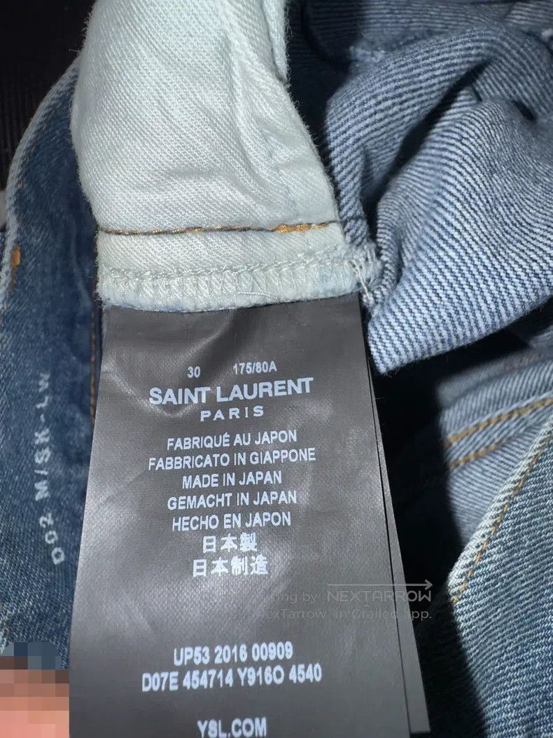 Saint Laurent Paris Saint Laurent Paris Classic Bleached Ripped Slim Fit Denim Size US 30 / EU 46 - 8 Thumbnail