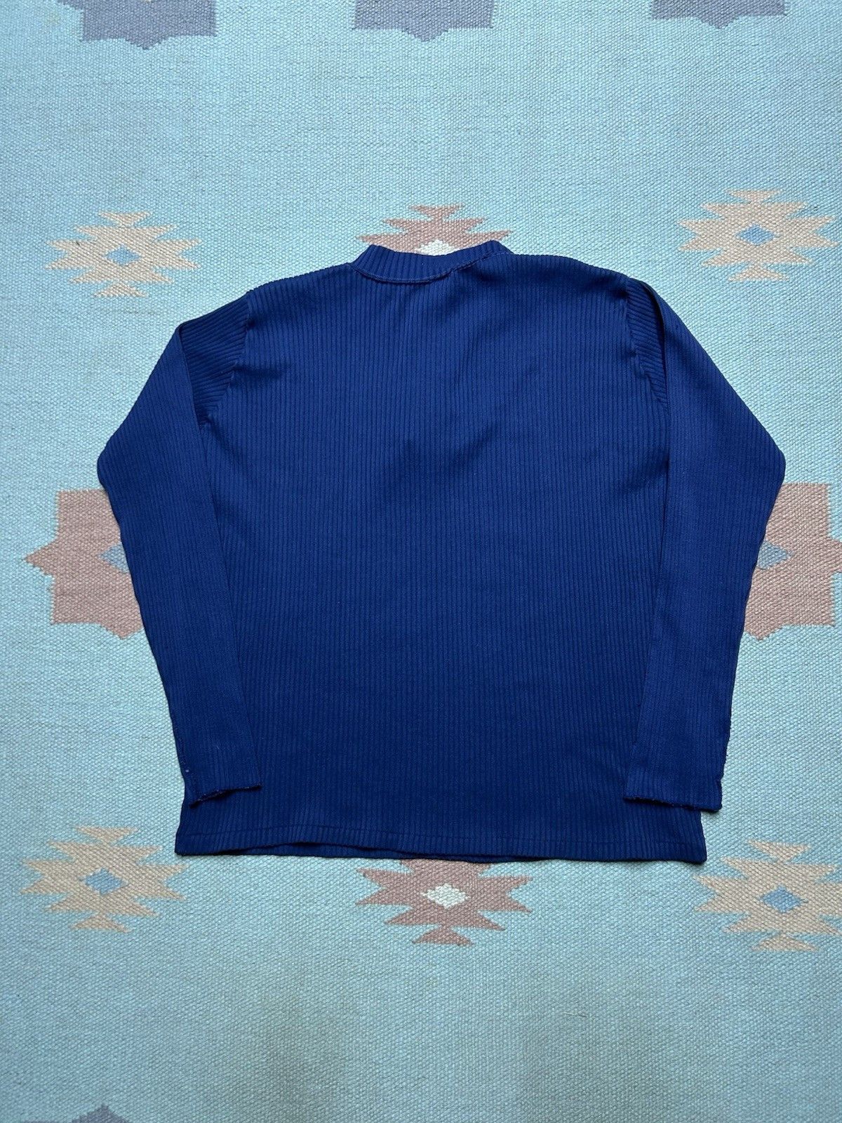 Vintage Vintage 1970s henley t shirt ribbed navy blue women’s S/M Size US M / EU 48-50 / 2 - 5 Thumbnail