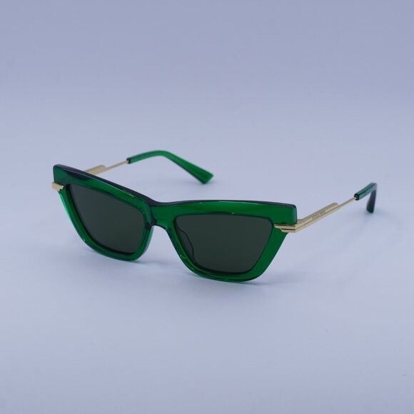 Bottega Veneta Bottega Veneta BV1241S 003 Sunglasses Green/Gold Cat Eye Size ONE SIZE - 5 Thumbnail