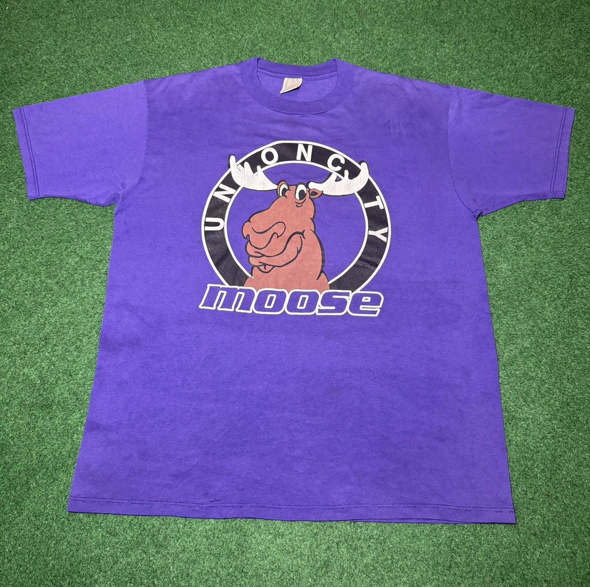 Jerzees × Vintage Vintage 90s Union City Minnesota Moose RARE Hockey T Shirt Size US XL / EU 56 / 4 - 1 Thumbnail