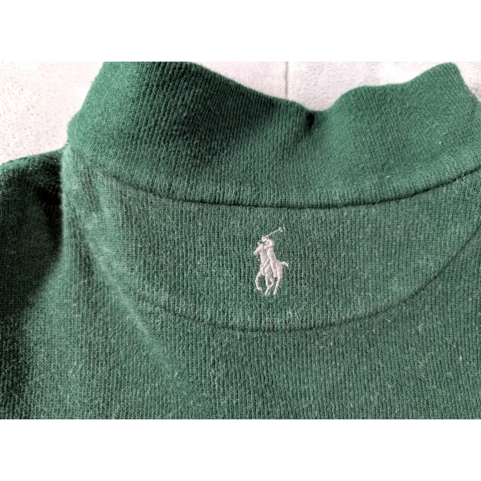 Polo Ralph Lauren Polo Ralph Lauren Sweater L Mens Mock Neck 1/4 Zip Reversible Patch Green & Gray Size US L / EU 52-54 / 3 - 7 Thumbnail