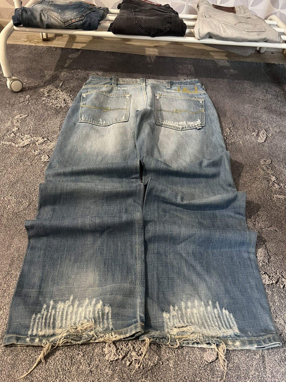 Japanese Brand Streetwear Staple Slim Destroyed Number Nine Style Size US 33 - 1 Thumbnail