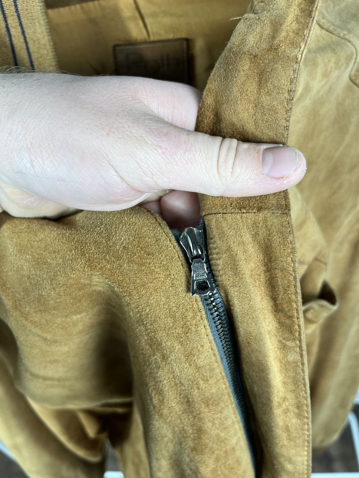 Leather Roth Suede Leather Bomber Jacket Brown Men’s Size 50 Size US L / EU 52-54 / 3 - 10 Thumbnail