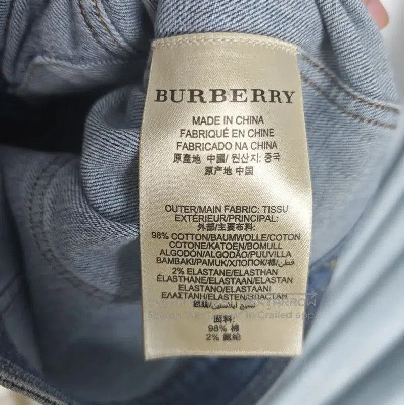 Burberry Burberry Light Blue Cotton Women's Jacket. Size XS / US 0-2 / IT 36-38 - 4 Thumbnail