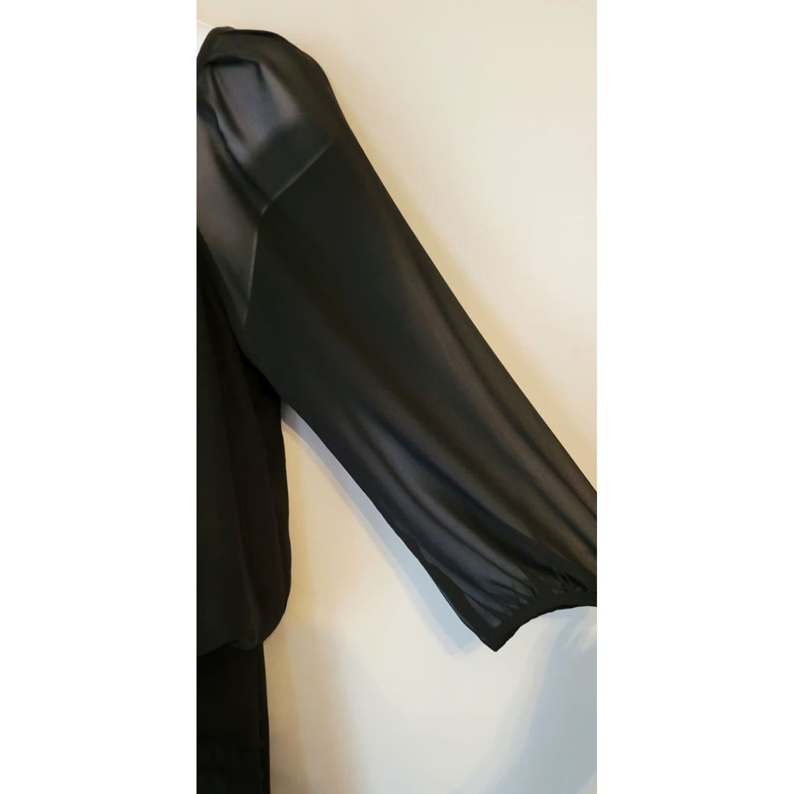 Vintage Vintage B Darlin Dress M Black Sheer Blouson Bodycon Mini 90s Women Size M / US 6-8 / IT 42-44 - 2 Thumbnail