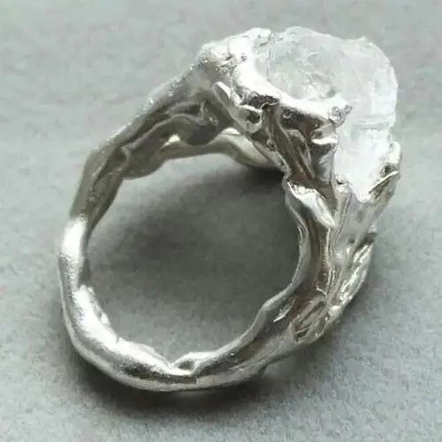 Jewelry × Vintage Irregular Crystal Charm Ring (size 6-12) Size ONE SIZE - 2 Thumbnail