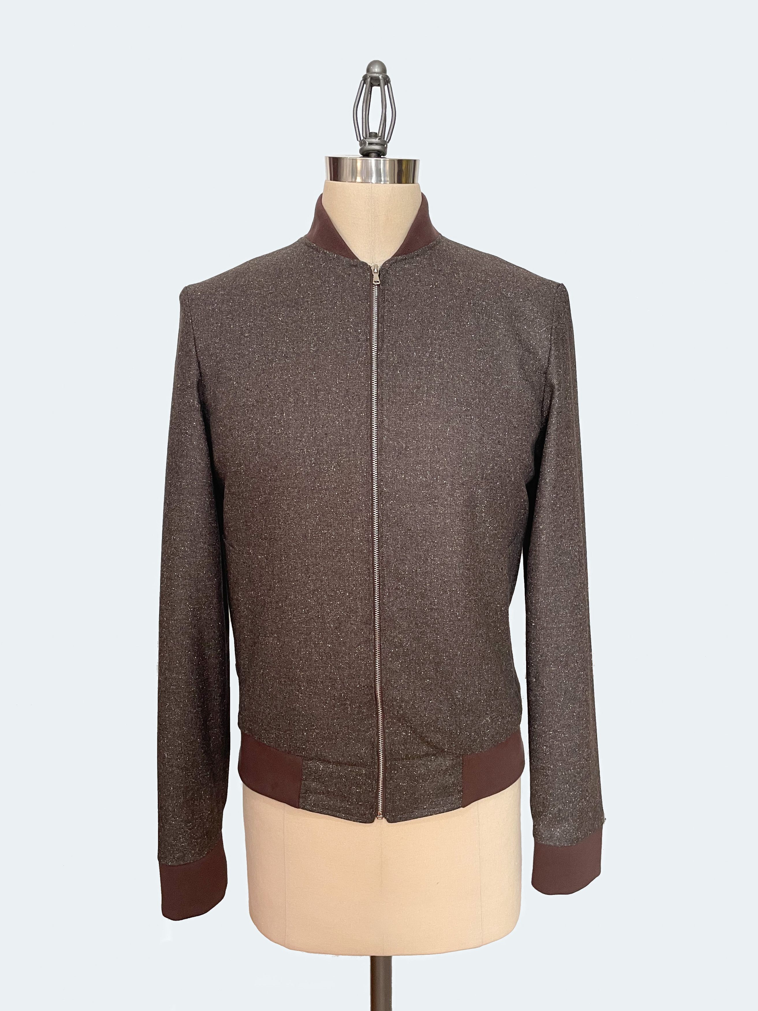 Other Kevin Carlisle NYC Brown Wool Donegal Bomber Jacket - Size S Size US S / EU 44-46 / 1 - 2 Thumbnail