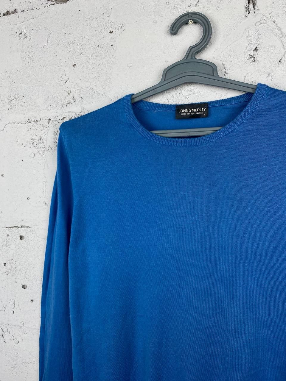 John Smedley John Smedley Blue Cotton Crewneck Pullover Sweater M 48 Size US S / EU 44-46 / 1 - 3 Thumbnail