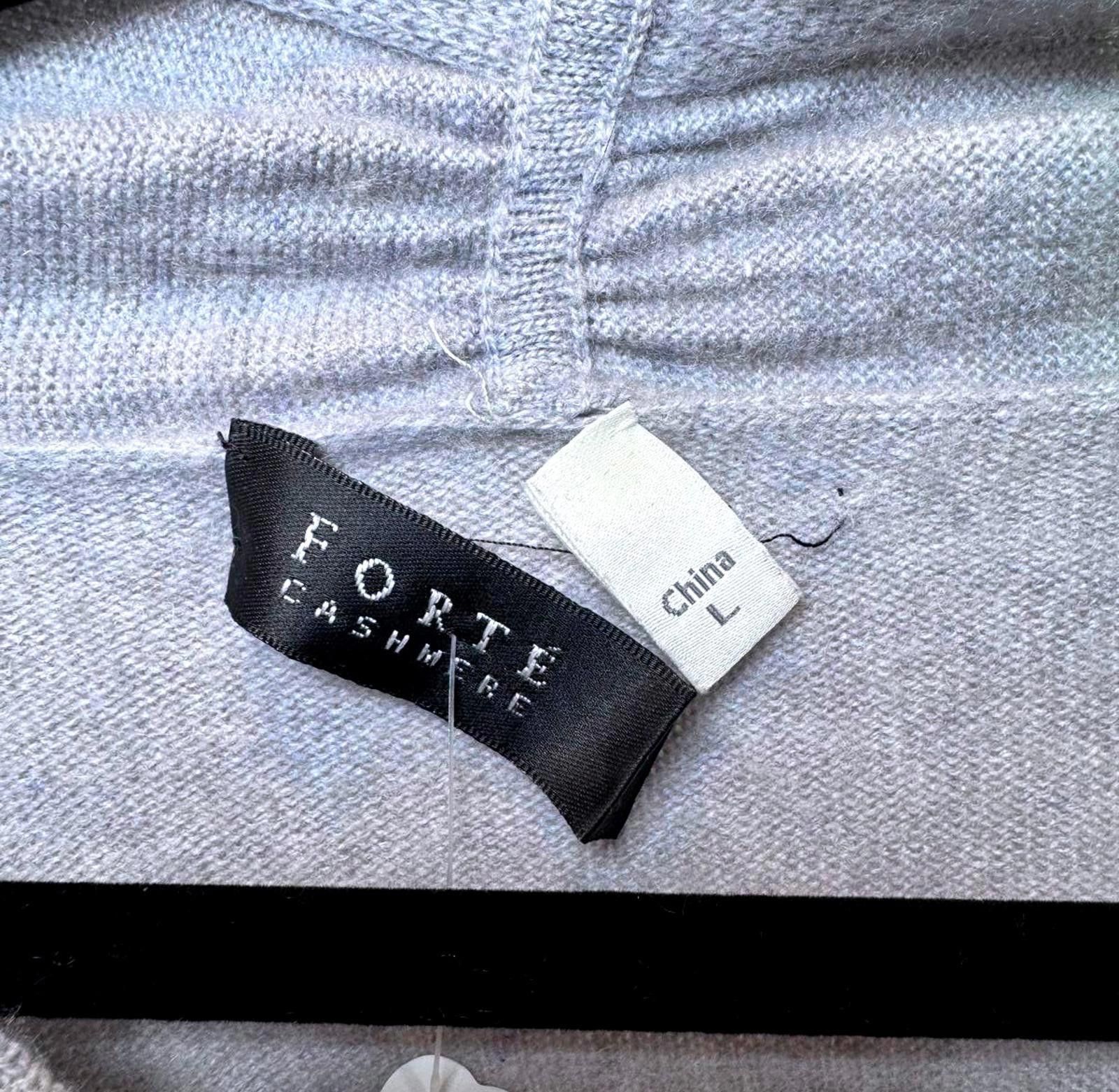 Designer Forte Cashmere V-Neck Sweater - Size L Size L / US 10 / IT 46 - 3 Thumbnail