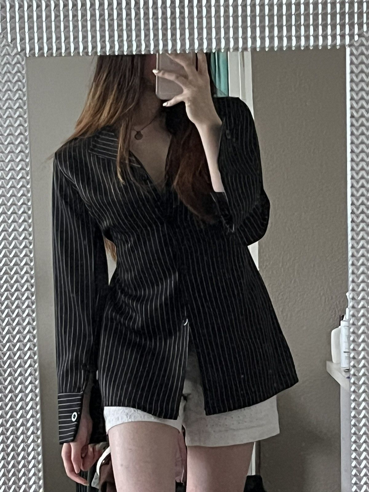 Japanese Brand × Vintage Sexy long button down Size S / US 4 / IT 40 - 2 Thumbnail