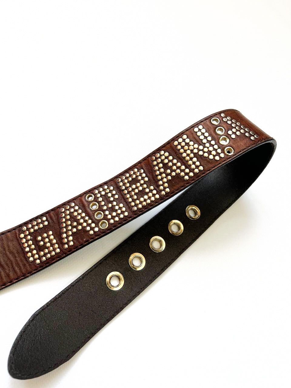 Dolce & Gabbana × Vintage Vintage Dolce Gabbana sequins letters leather logo belt y2k Size ONE SIZE - 3 Thumbnail