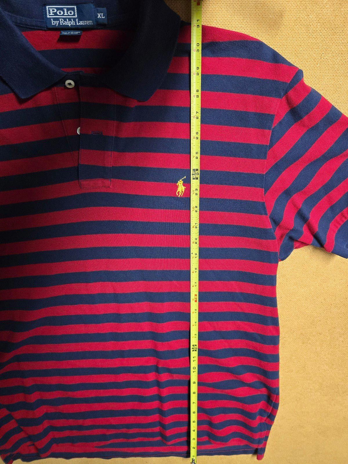 Polo Ralph Lauren Vintage Ralph Lauren Polo Shirt Mens XL Red Stripes Rugby Size US XL / EU 56 / 4 - 5 Thumbnail