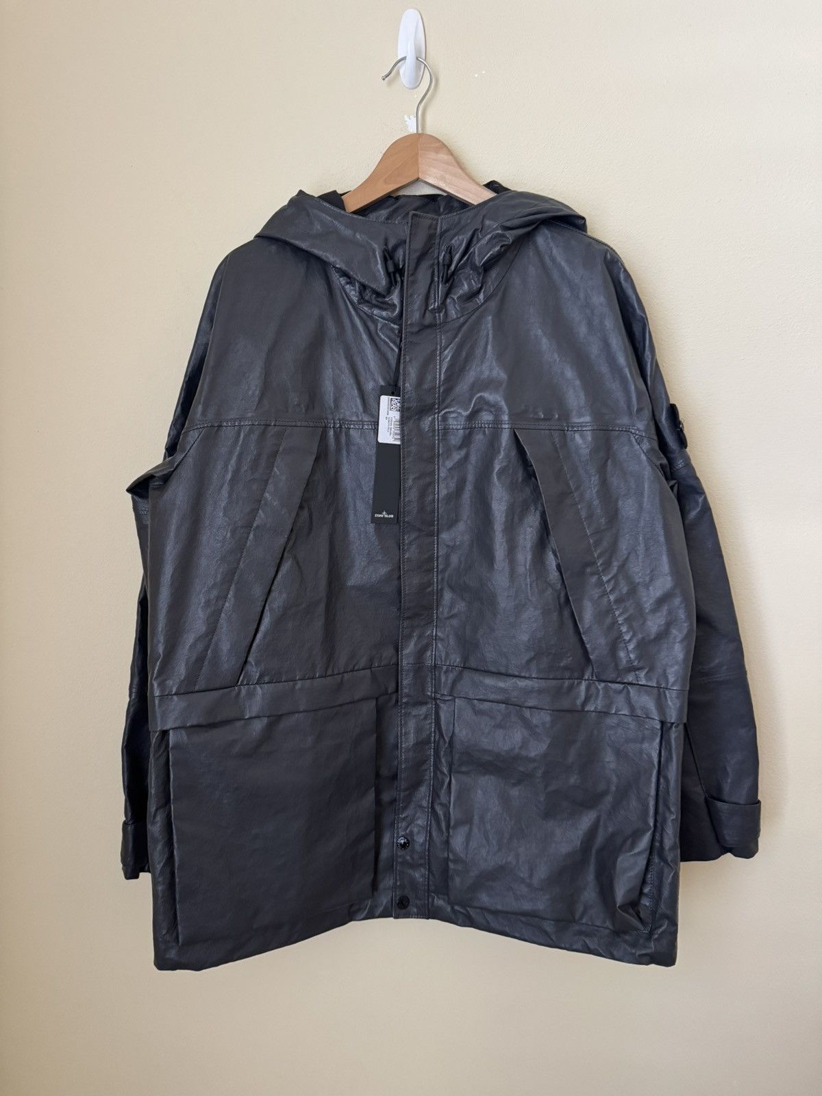 Stone Island Stone Island New Light Leather Organza Jacket Grey Large Size US L / EU 52-54 / 3 - 4 Thumbnail