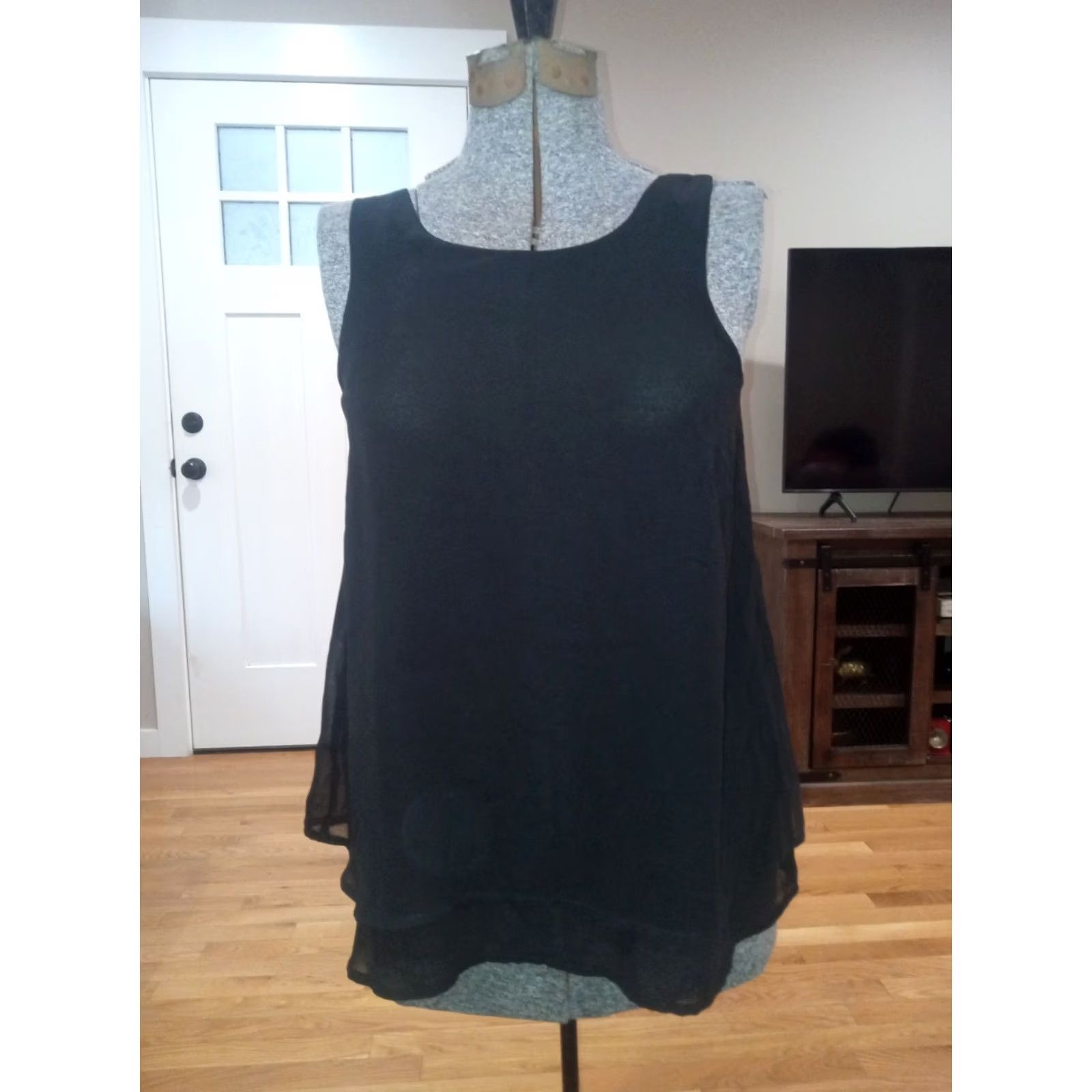 Vintage Blu Pepper Tank Top Women's Small Sleeveless Cami Nylon/Spandex Blue Sleeveless Tank Top 90s? Size S / US 4 / IT 40 - 3 Thumbnail