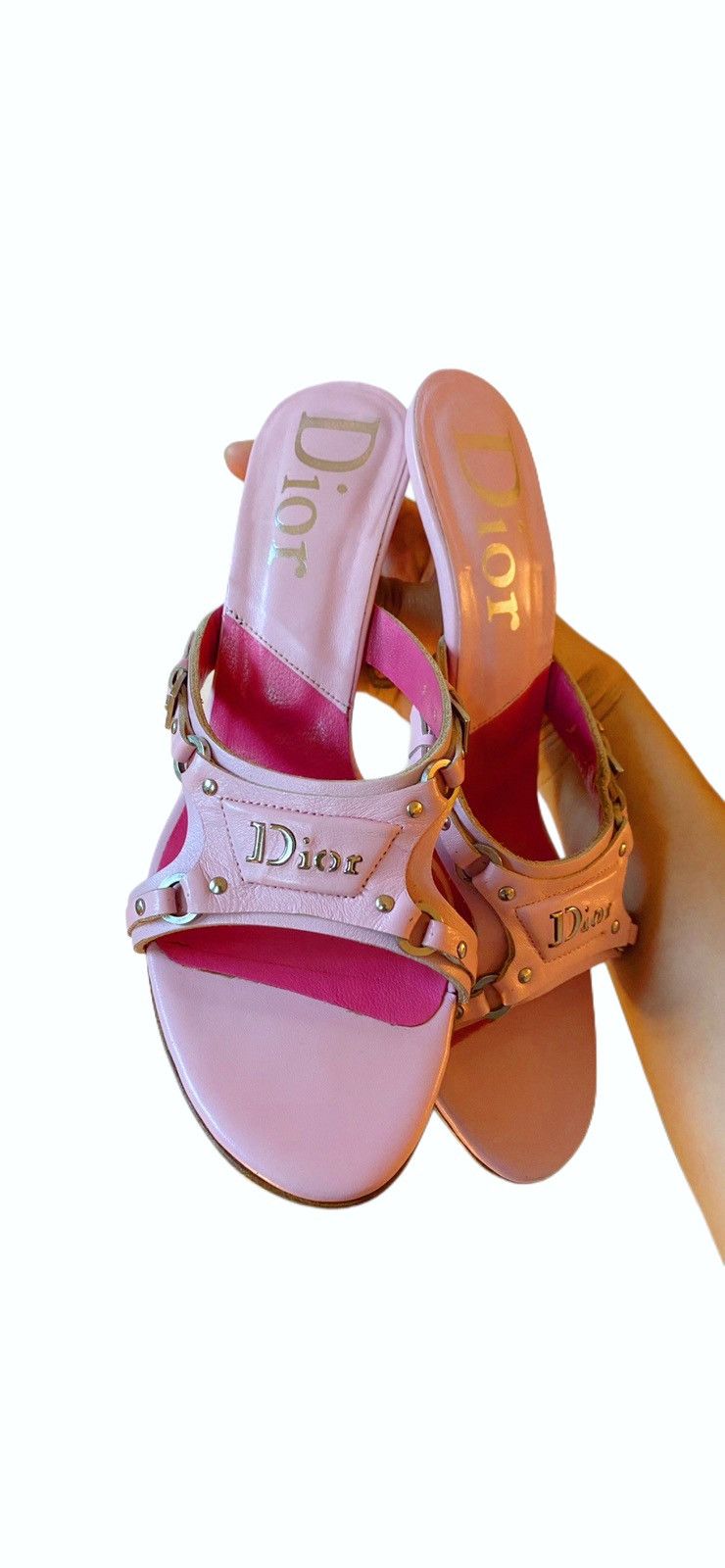 Dior DIOR PINK BONDAGE HEELS FW2003 SUPER RARE💕 Size US 6.5 / IT 36.5 - 5 Thumbnail