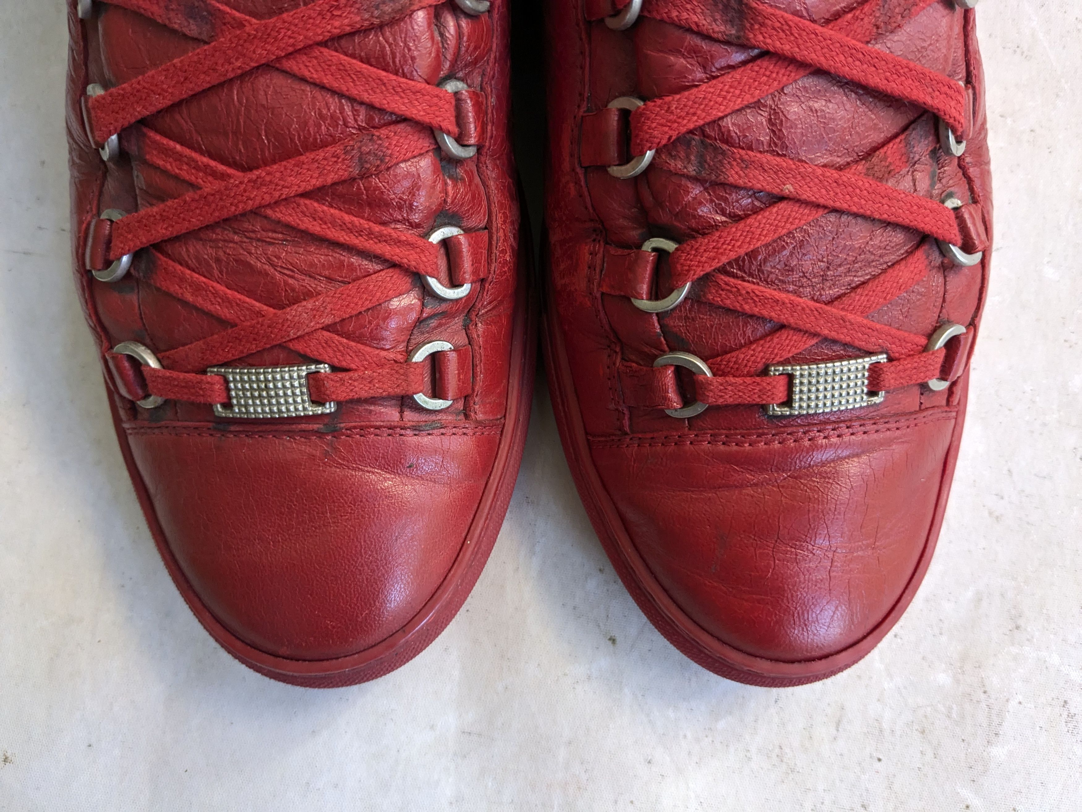 Balenciaga Balenciaga Arena Red 11 High Tops Leather Size US 11 / EU 44 - 5 Thumbnail