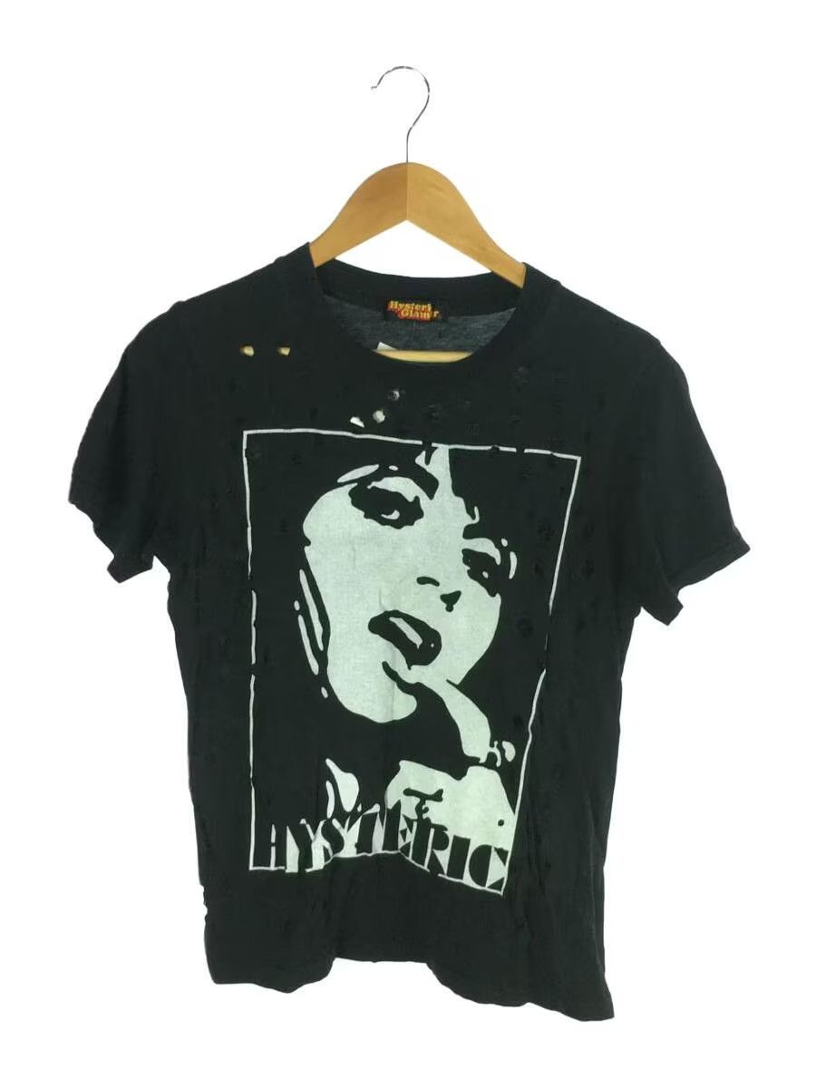 image of Hysteric Glamour Distressed Blow Out Hysteric Woman Tee in Black, Men's (Size Medium)