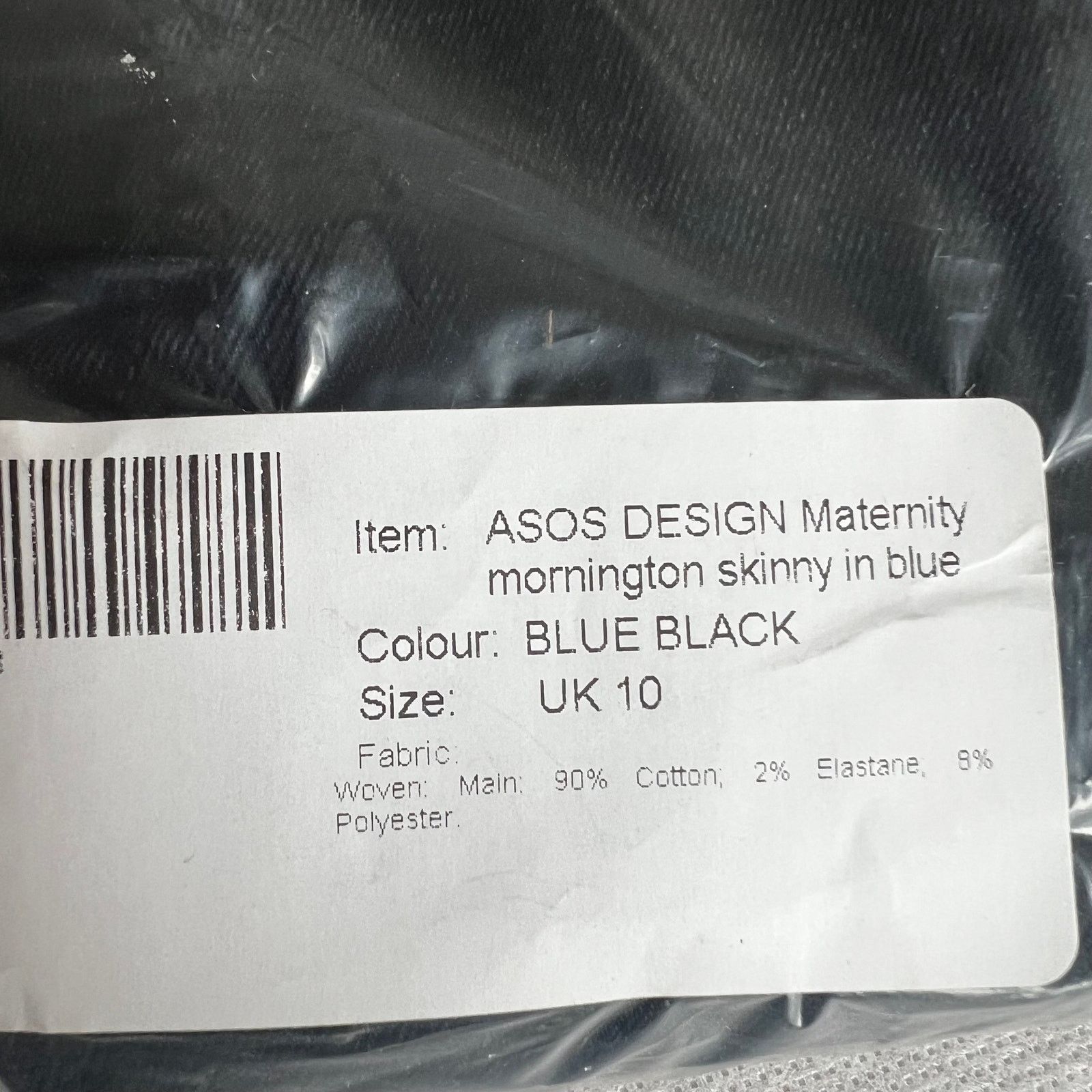 Asos Asos Design Blue Black Maternity Ultimate Skinny Jeans, US6 Size 28" / US 6 / IT 42 - 9 Thumbnail