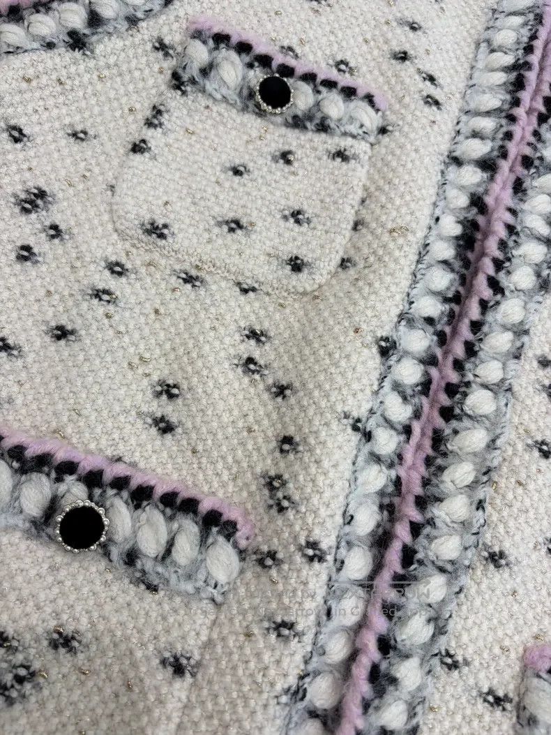 Chanel Chanel Castle series polka dot cashmere four-pocket knitte Size XS / US 0-2 / IT 36-38 - 3 Thumbnail