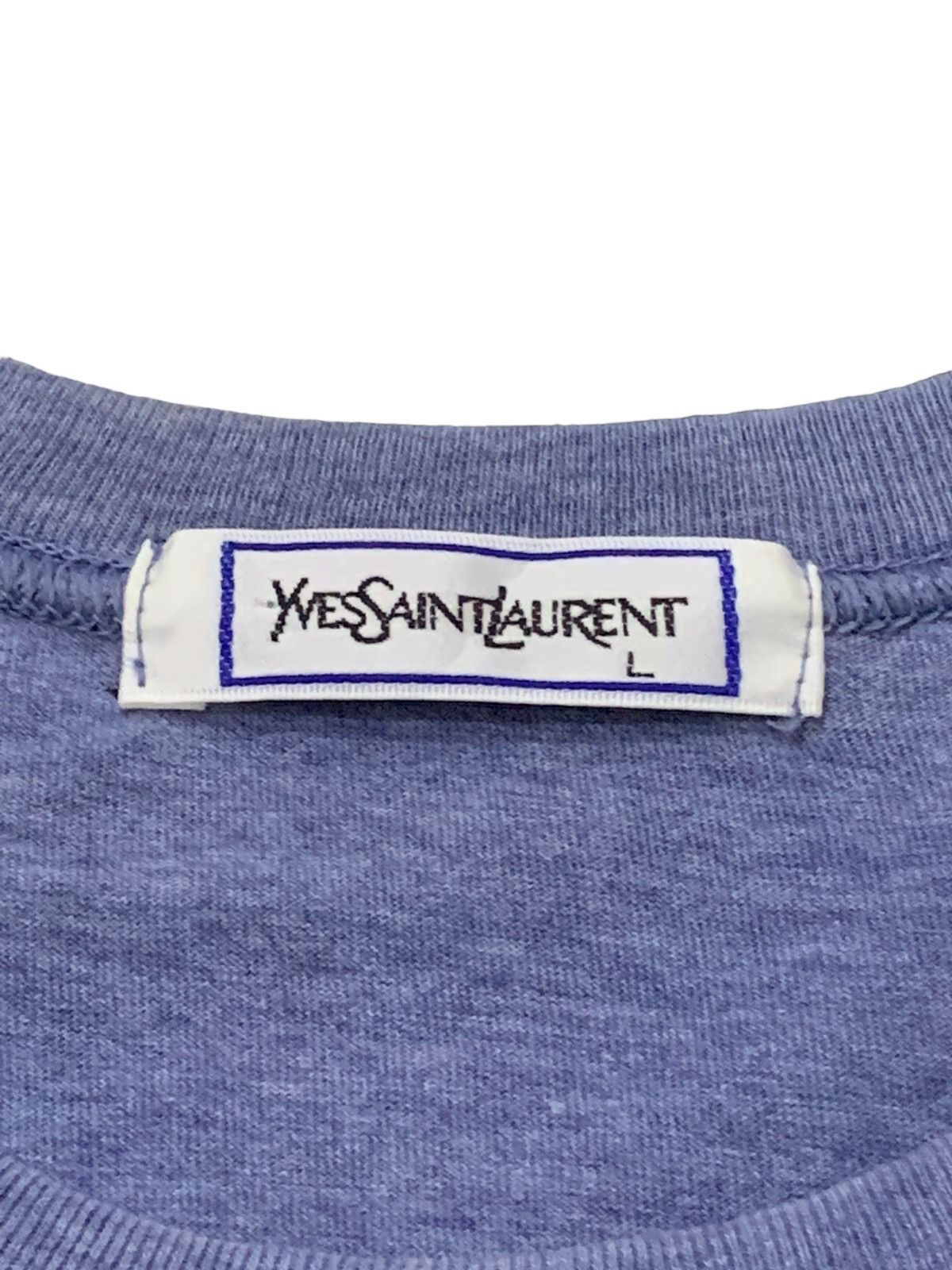 Yves Saint Laurent Vintage YSL Embroidered Chest Logo Tshirt Size US L / EU 52-54 / 3 - 5 Thumbnail